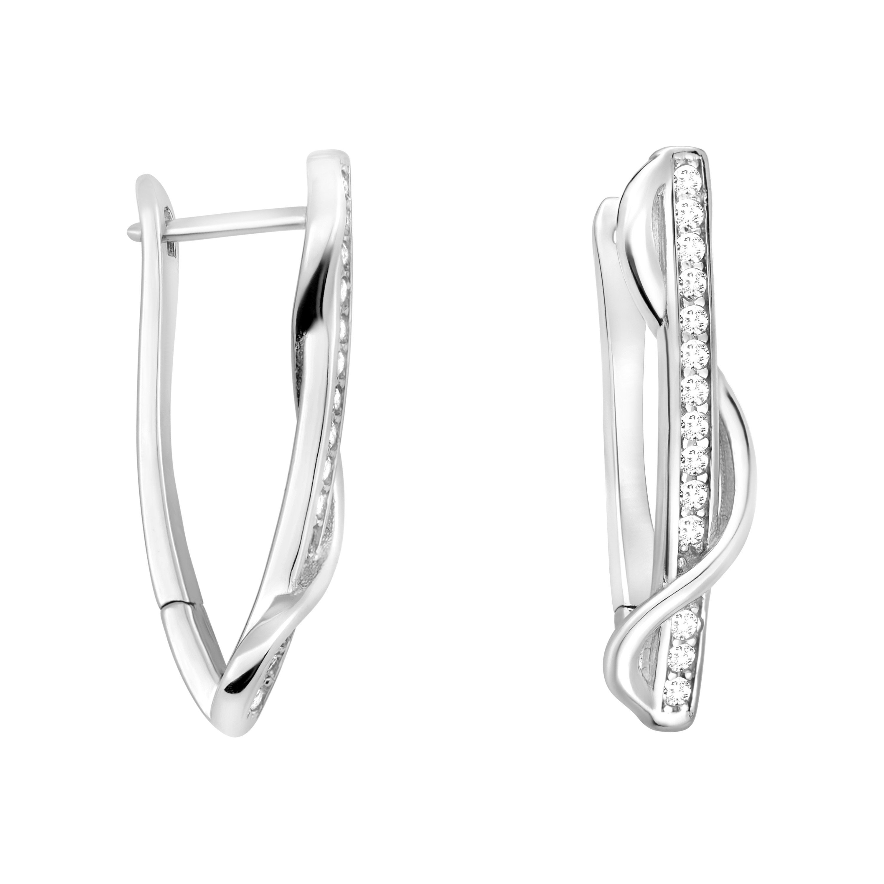 Sofia Milani Paar Ohrhänger Gebogen, 925 Silber Damen Schmuck - E1753 günstig online kaufen