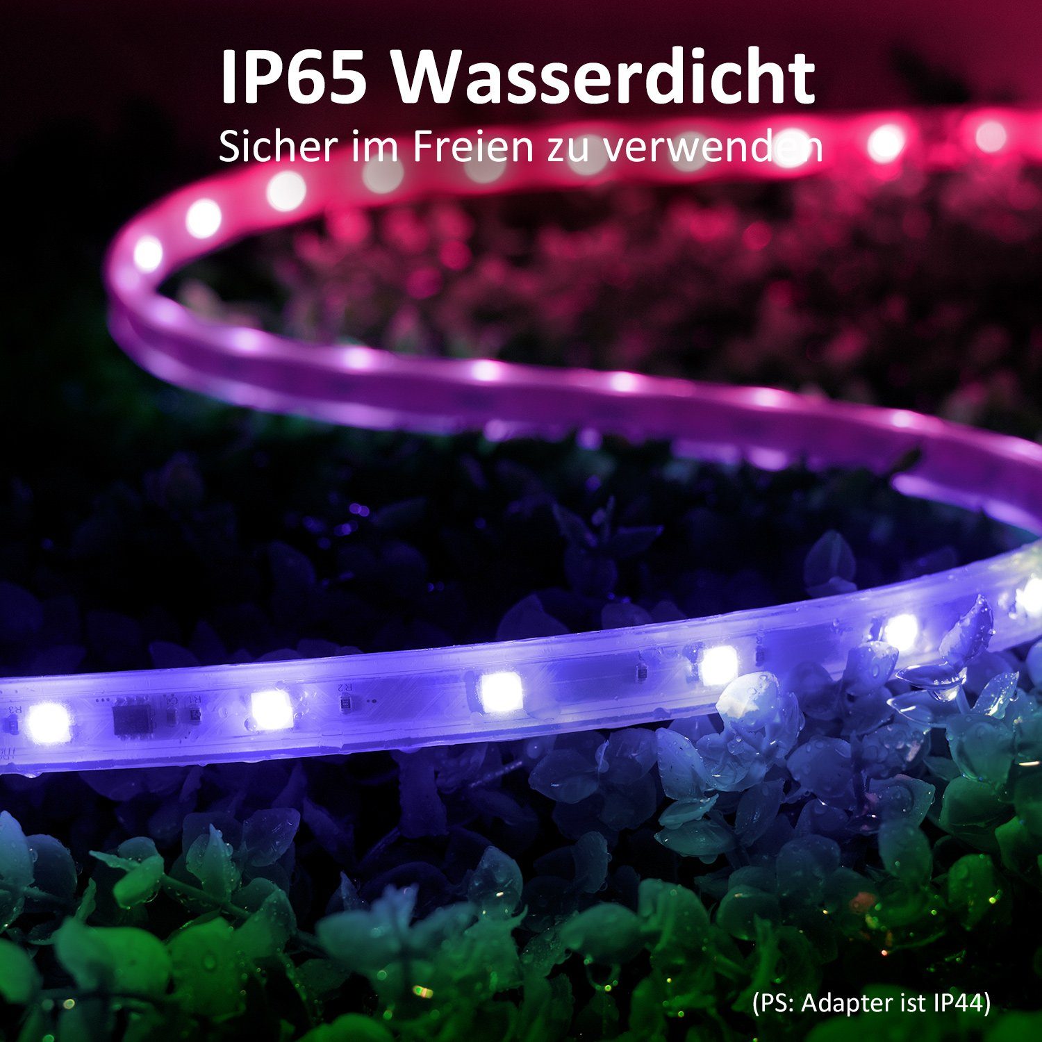 Novostella Band RGB LED Streifen Wasserdicht Lichterkette Regenbogenfarben LED 16-32M Stripe,