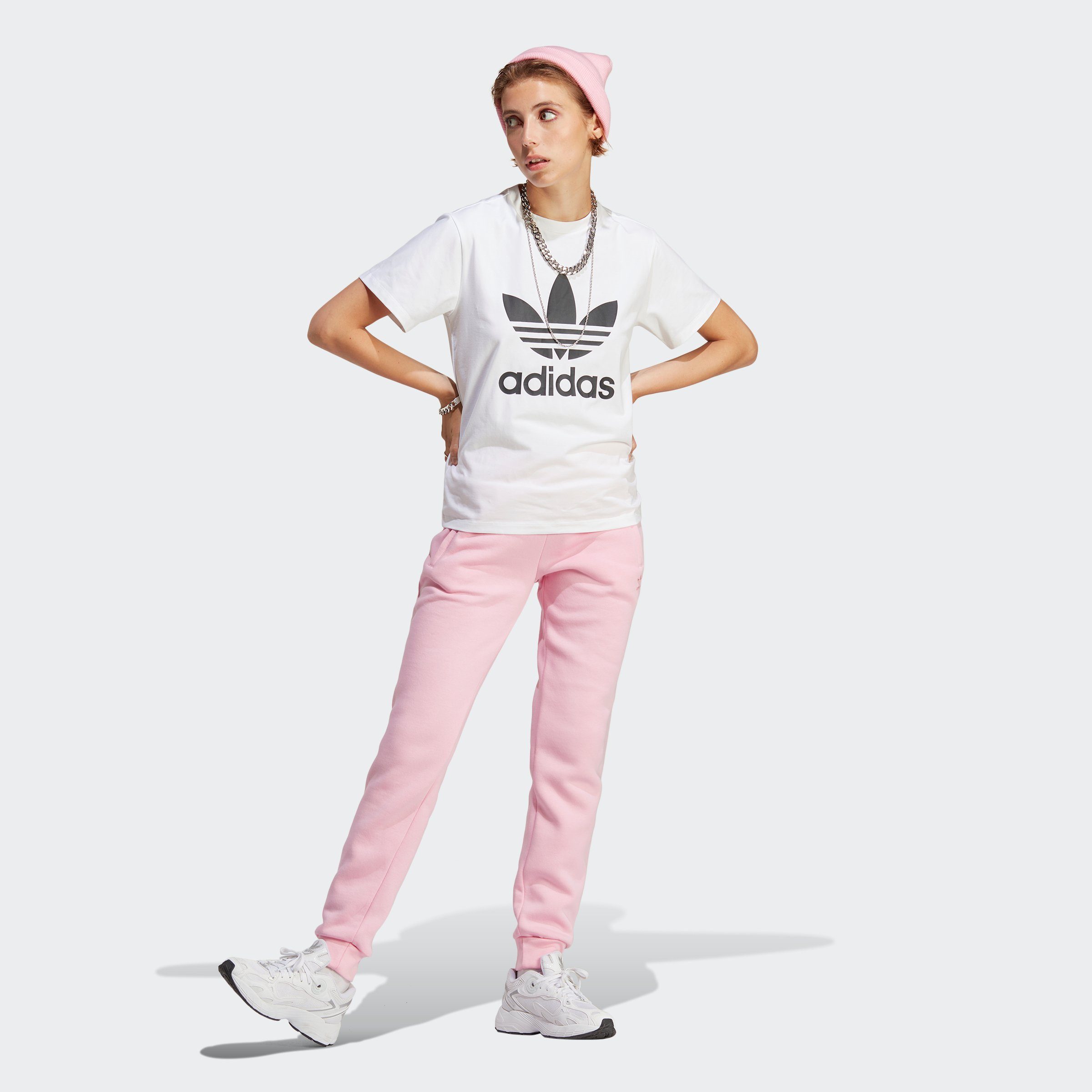 adidas Originals Sporthose ADICOLOR (1-tlg) Pink ESSENTIALS True SLIM FLEECE