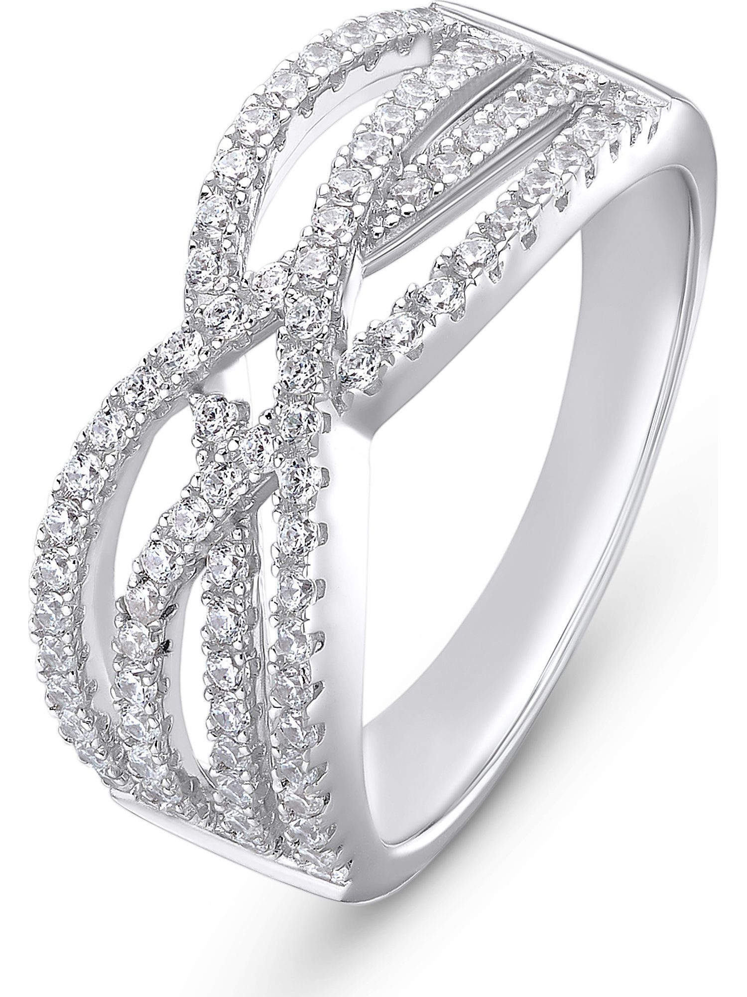 FAVS Silberring FAVS Damen-Damenring 925er Silber 82 Zirkonia, Zirkonia, synthetisch