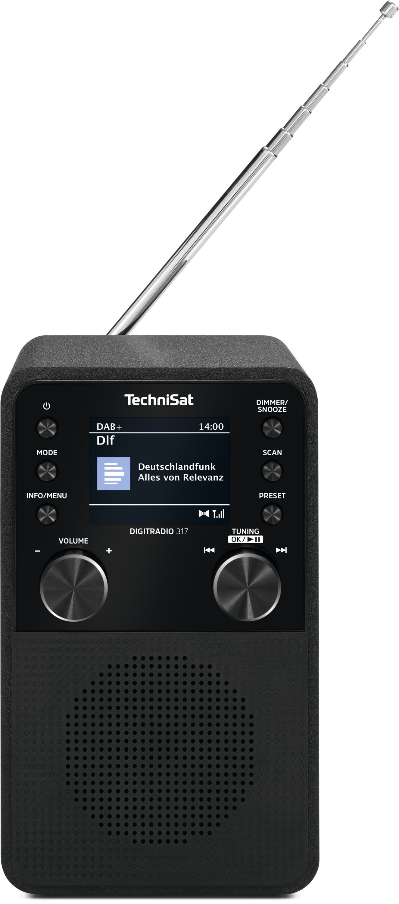 TechniSat DIGITRADIO 317 Digitalradio (DAB) (Digitalradio (DAB), FM-Tuner mit RDS, 3 W, Bluetooth Audiostreaming, Radiowecker, Sleeptimer, Farbdisplay)