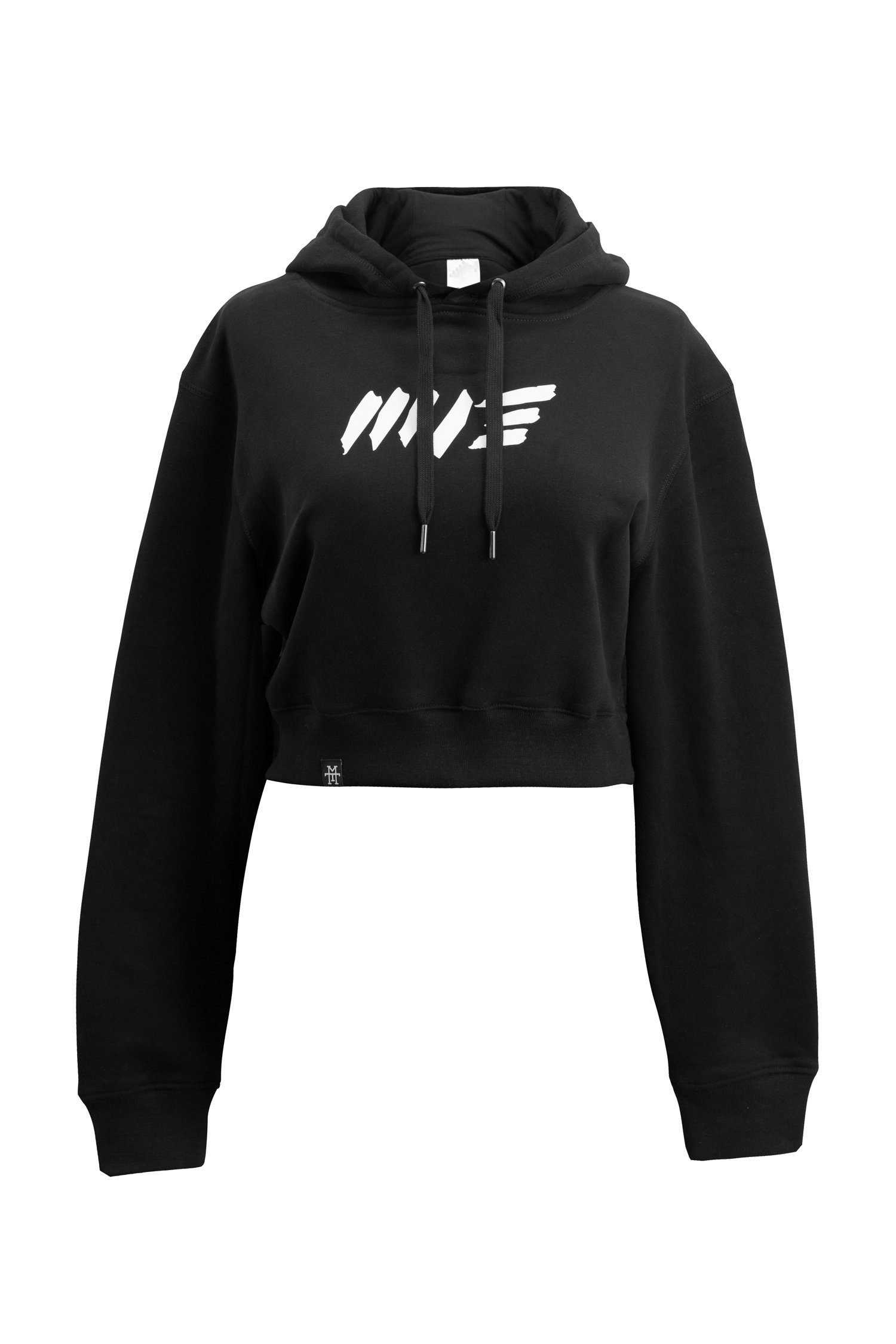 Manufaktur13 Hoodie Oversize Crop Hoodie - kurzer Kapuzenpullover, Cropped Sweater Schwarz