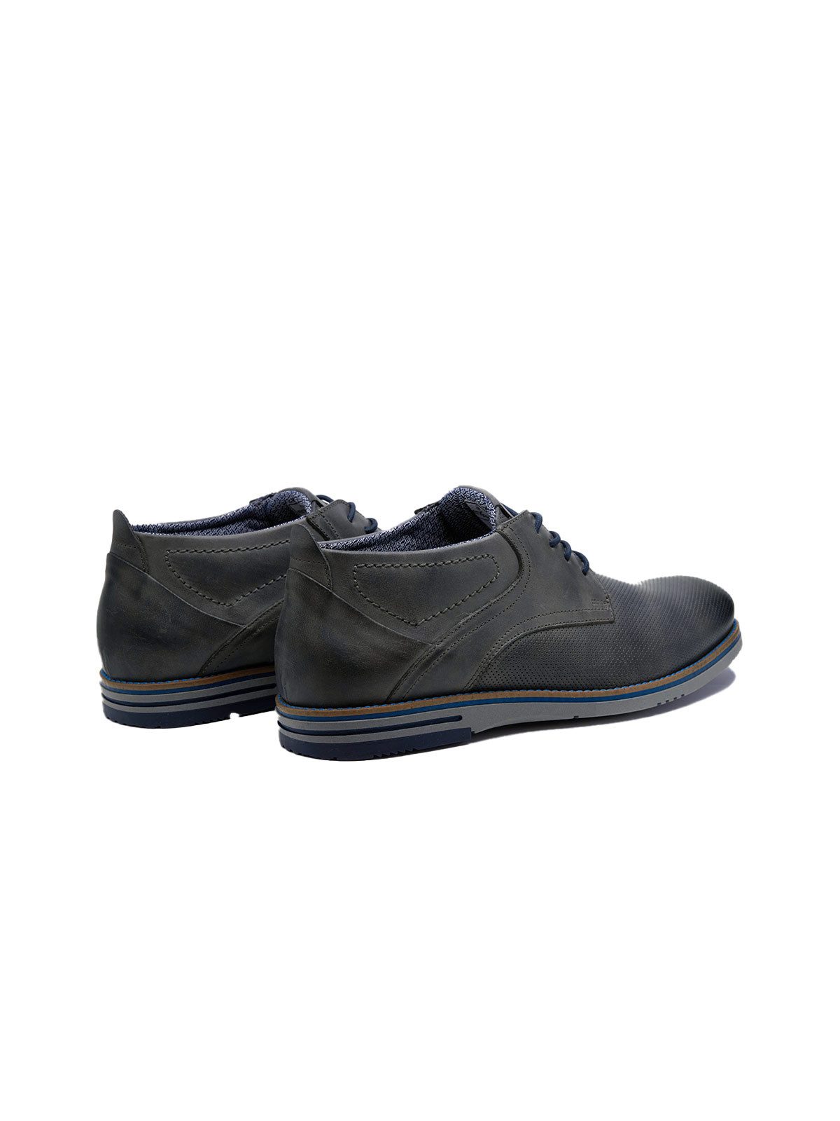 Engbers Herren Boots aus Leder, Grau Stiefelette