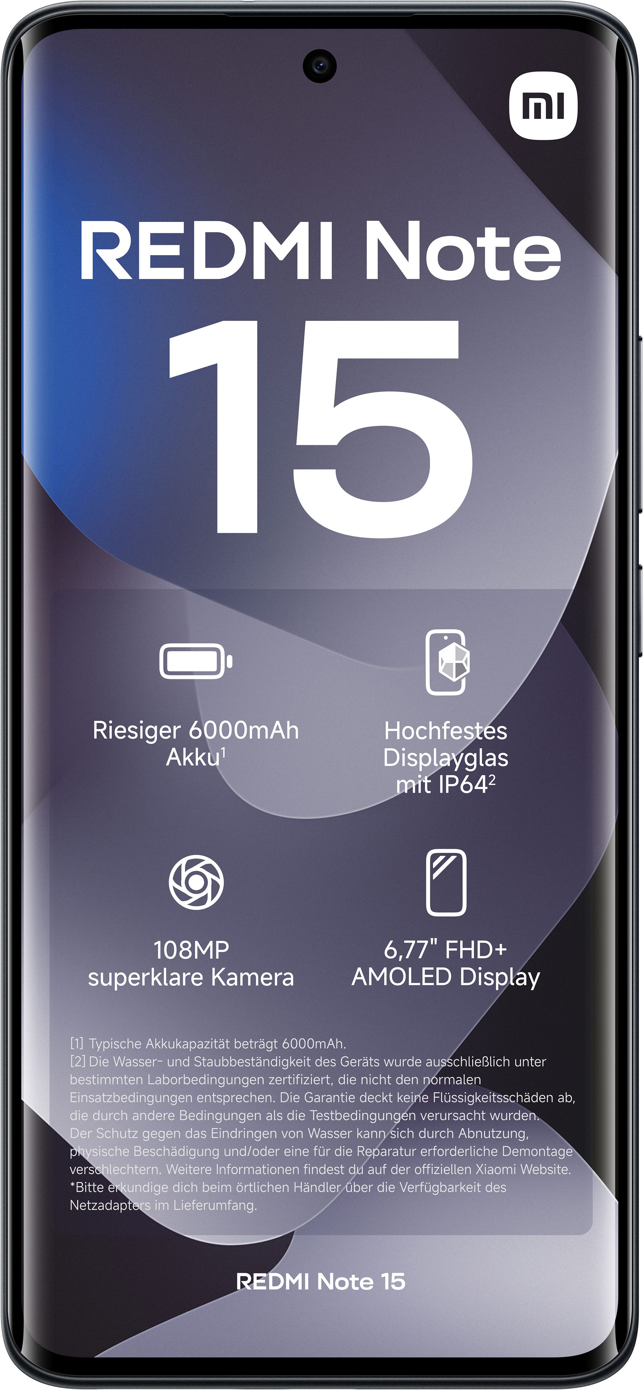 Xiaomi Redmi Note 15 6+128 Smartphone (17 cm/6,7 Zoll, 128 GB Speicherplatz, 108 MP Kamera)