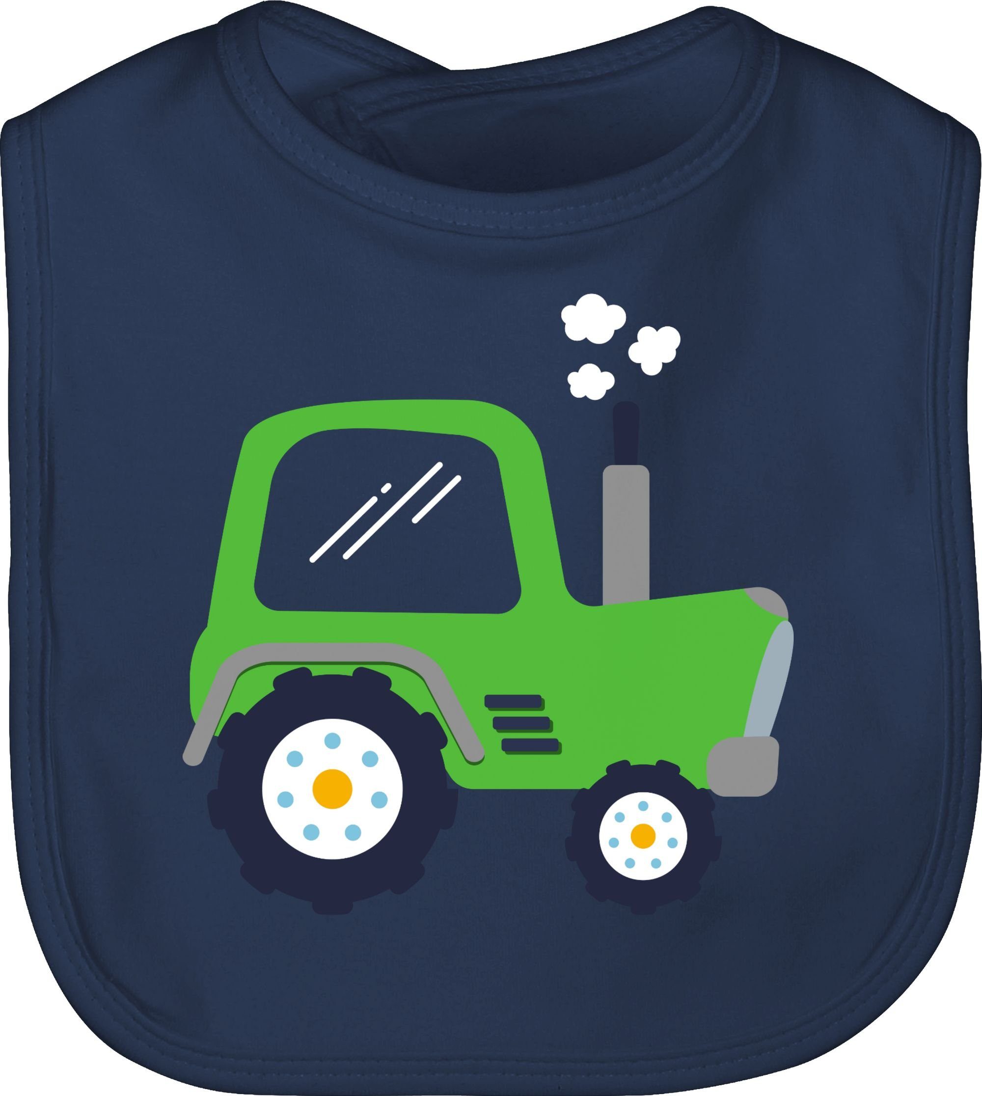 Shirtracer Lätzchen 1 Traktor Kinder Baby Bagger Grün Traktor lätzchen Blau Baby Lätzchen und Co. Navy - - Baumwolle, traktor