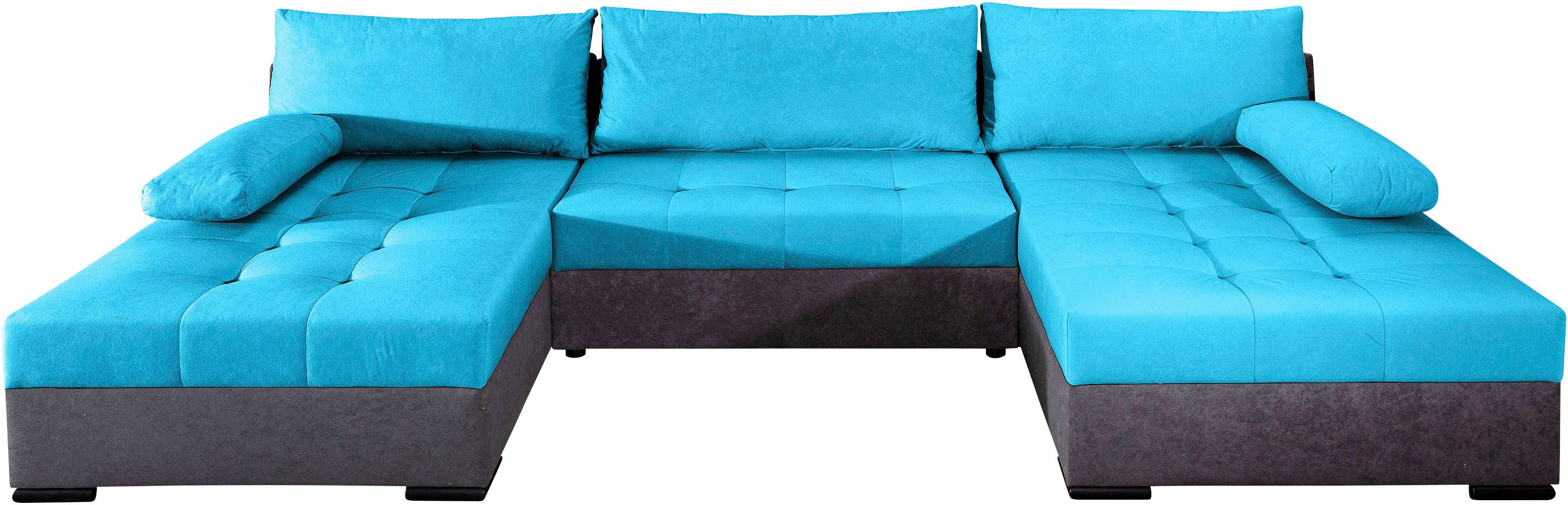 COLLECTION AB Wohnlandschaft Josy U-Form, B: 307 cm, Bettfunktion & Bettkasten, Federkern