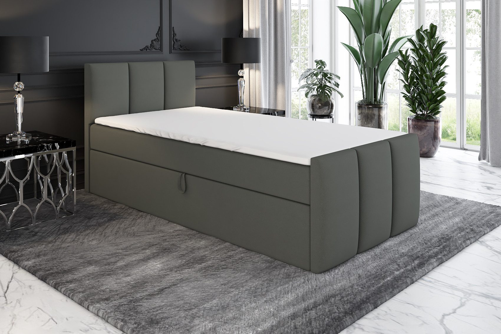 A&J MöbelLand GmbH Boxspringbett Einzelbett MOREN günstig online kaufen