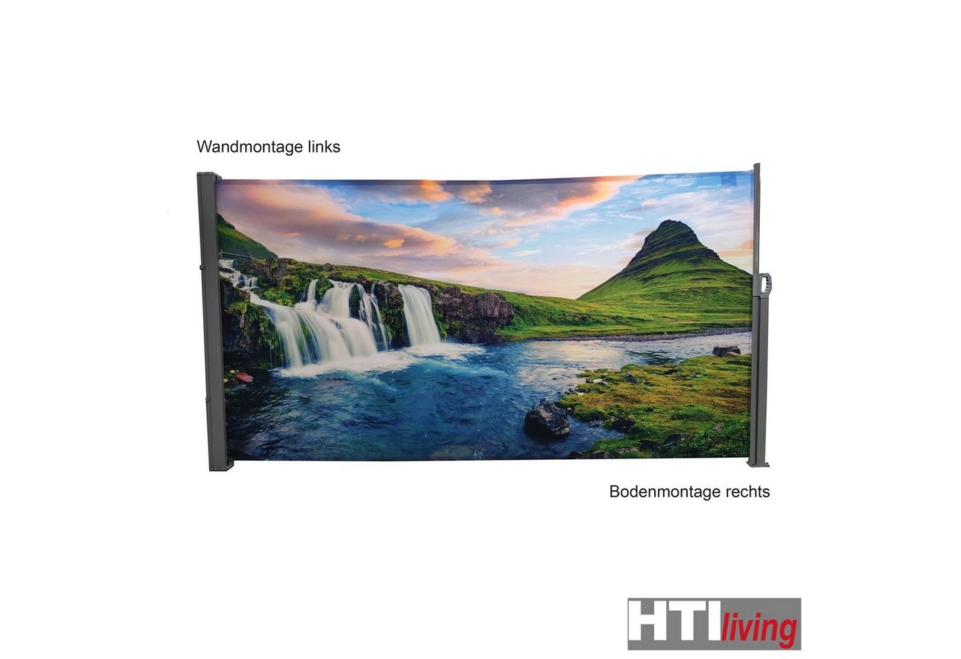Thumbnail - HTI-Living Seitenmarkise Seitenmarkise Berge links (Stück, 1-St., 1 Seitenmarkise) Sichtschutz Windschutz
