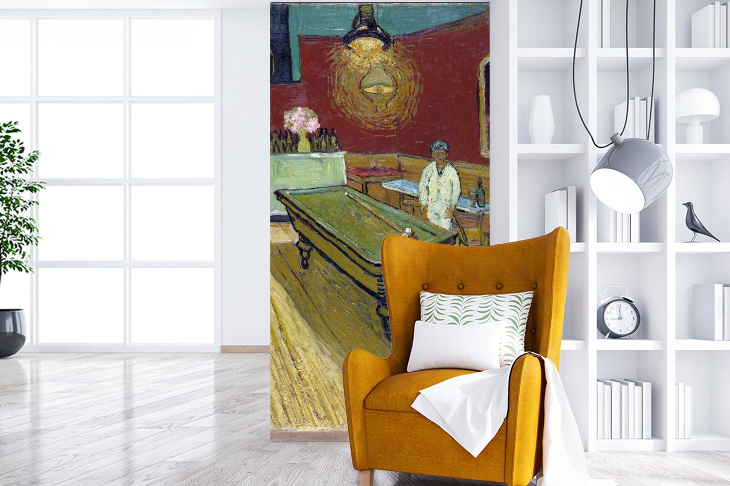 MuchoWow Fototapete Schlafzimmer Das Nachtcafé van Wohnzimmer bedruckt, Küche, Fototapete für Matt, St), Vliestapete - (2 Vincent Gogh