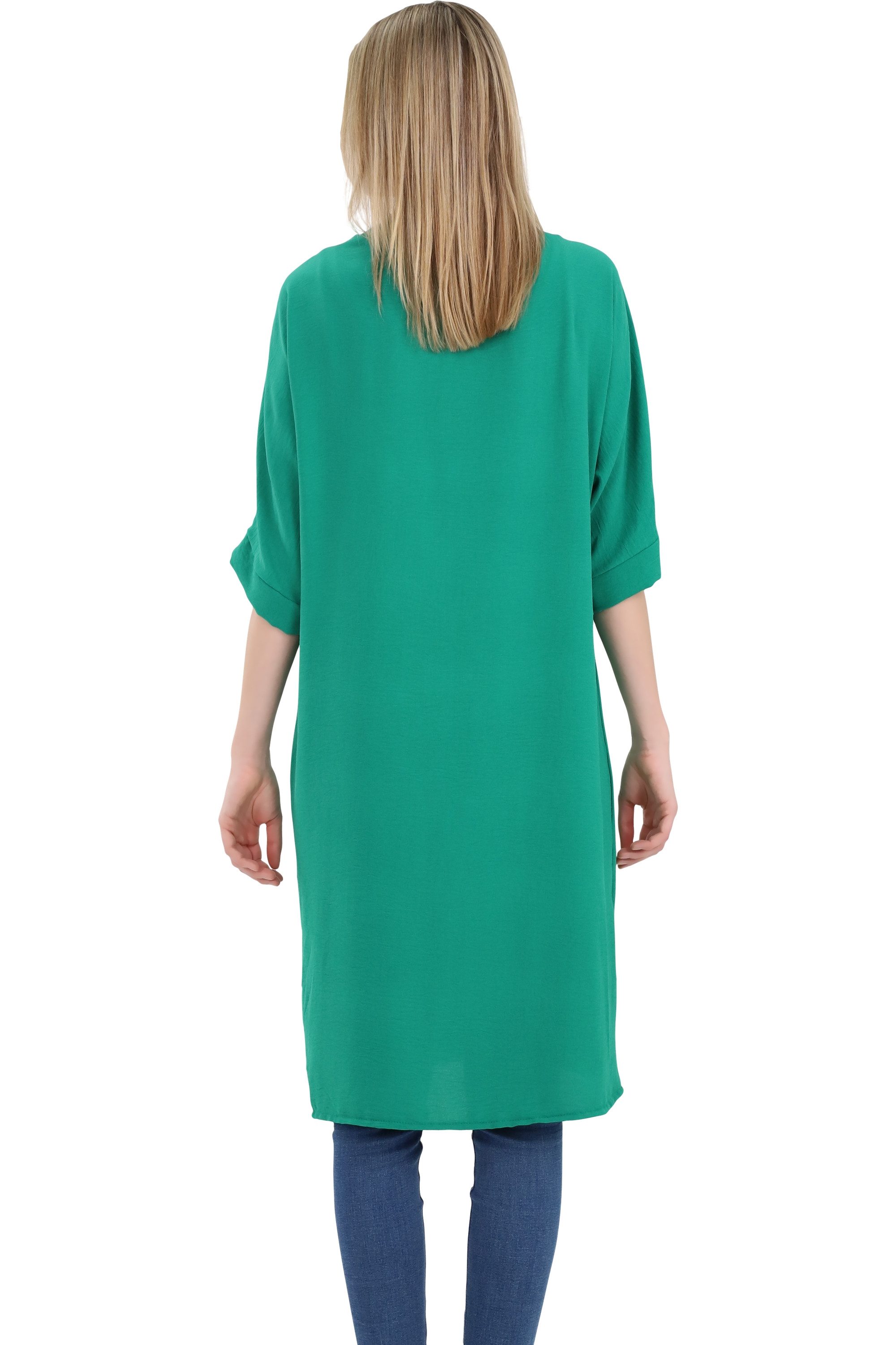 malito more than fashion Cardigan malito Damen Kimono 2342 Kimono Sommer Strand Cover up mit extraweiten Ärmeln Einheitsgröße