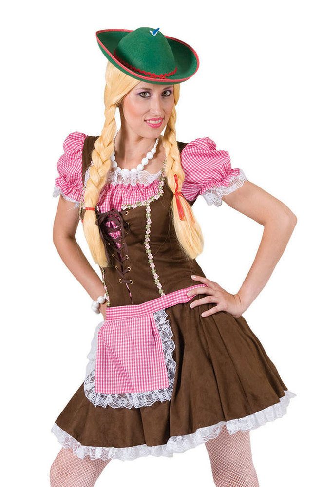Funny Fashion Kostüm Dirndl Kleid - Tirolerin Oktoberfest Kostüm für Da