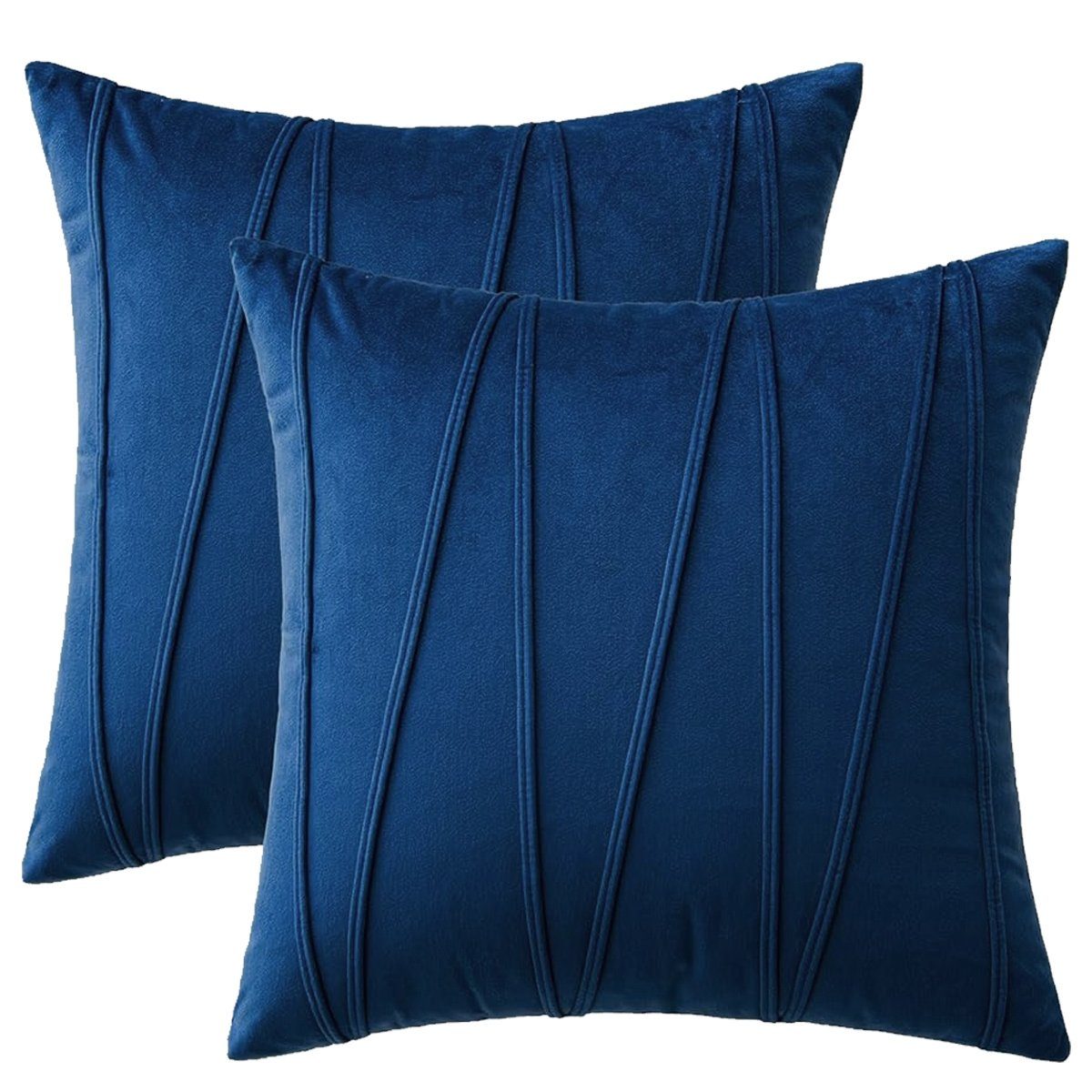 Kissenbezüge Dekorative Kissenbezüge,2 Stück,für Sofa,Überwurf,Kissenbezüge, Jormftte marineblau