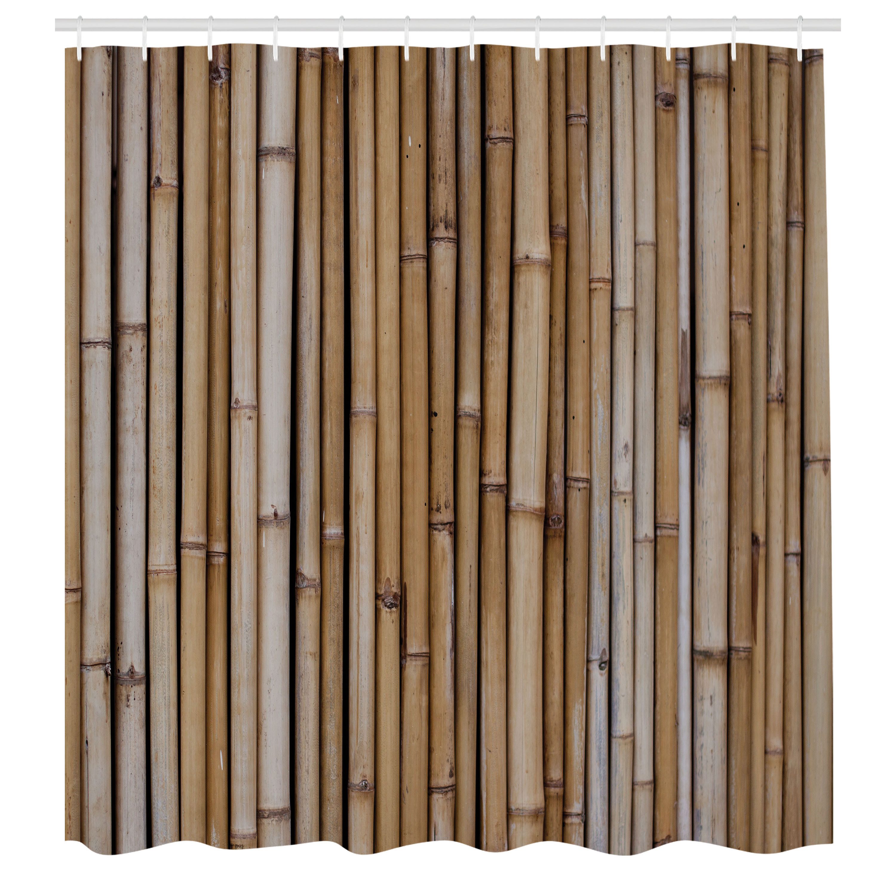 Abakuhaus Duschvorhang Moderner Digitaldruck mit 12 Haken auf Stoff Wasser Resistent Breite 175 cm, Höhe 180 cm, Die Architektur Trockene Bambuszaun Bild