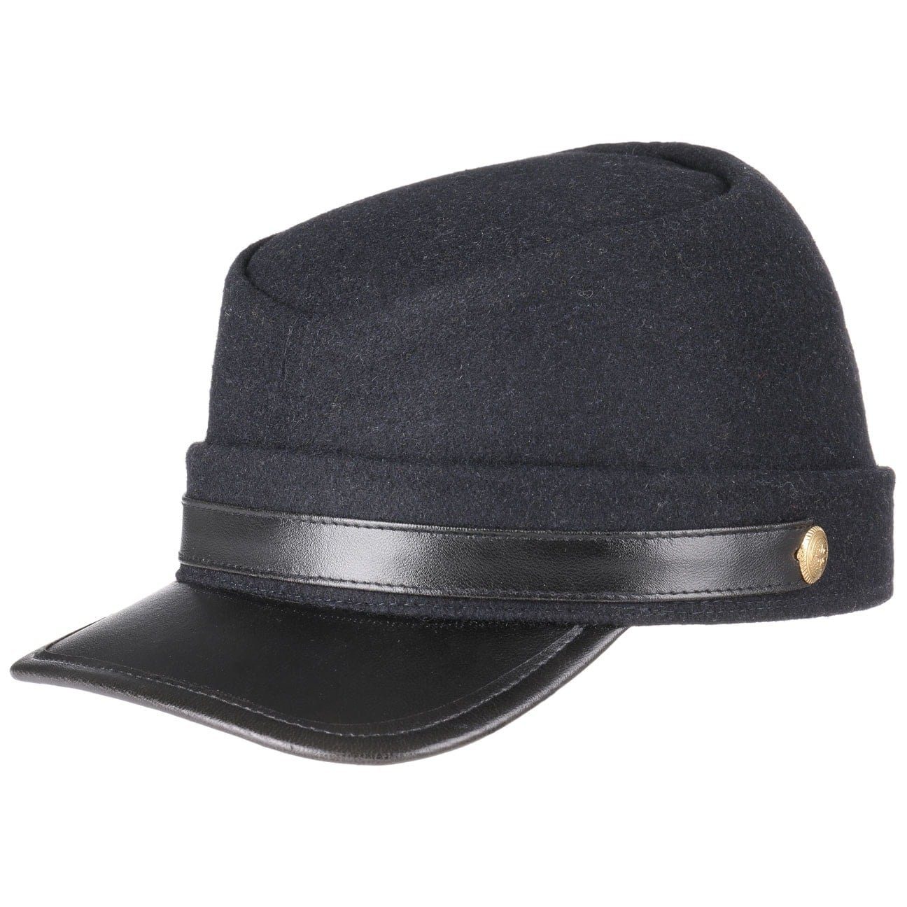 Brandneu Lipodo Army Cap (1-St) Made in Schirm, mit Italy Schirmmütze dunkelblau