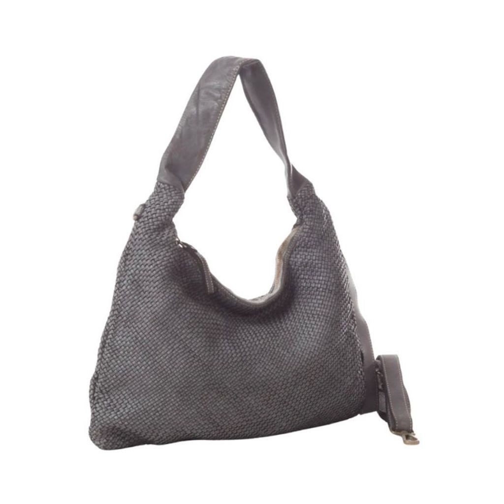 BZNA Schultertasche Mattia Italy Designer Damen Handtasche Shopper, Geflochtenes Leder