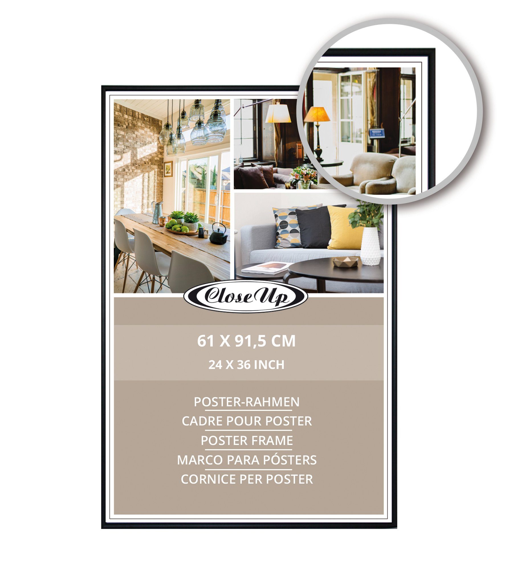 Close Up Bilderrahmen Posterrahmen 61 x 91,5 cm schwarz günstig online kaufen