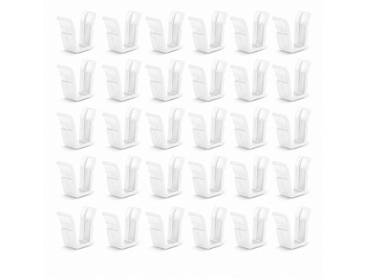 Bestlivings Feststeller Gardinenstopper, Gardinenschienen, Innenlaufschienen, (30-St), Endfeststeller, Kunststoff, für alle gängigen Schienensysteme geeignet