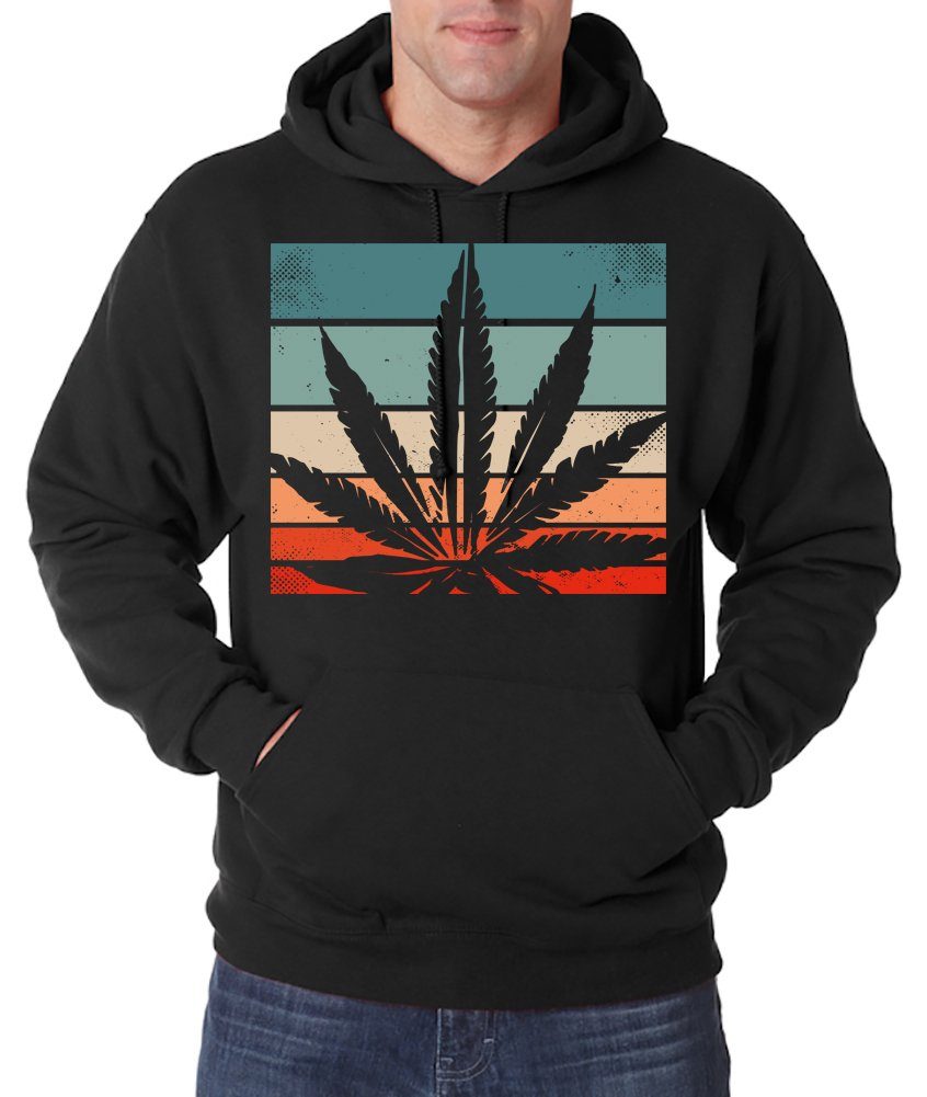 Kapuzenpullover Retro Cannabis Herren Hoodie Pullover