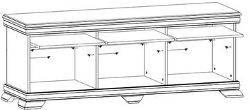 Feldmann-Wohnen Lowboard Kora (1 St), Kommode 158cm andersen pinie rustikal