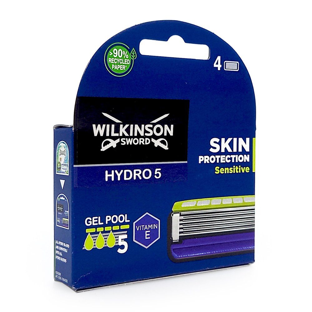 Hydro Wilkinson 5 Wilkinson Sensitive Pack 4er Protection Rasierklingen Rasierklingen, Skin