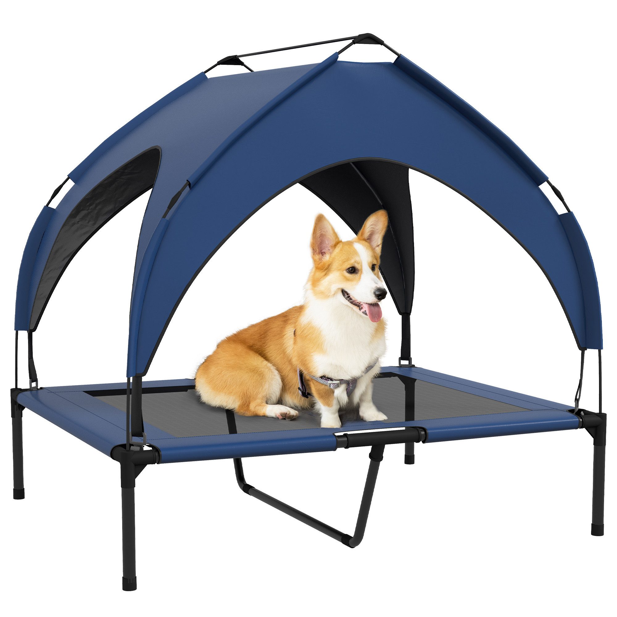 PawHut Tierbett mit Baldachin, Outdoor Hundeliege günstig online kaufen