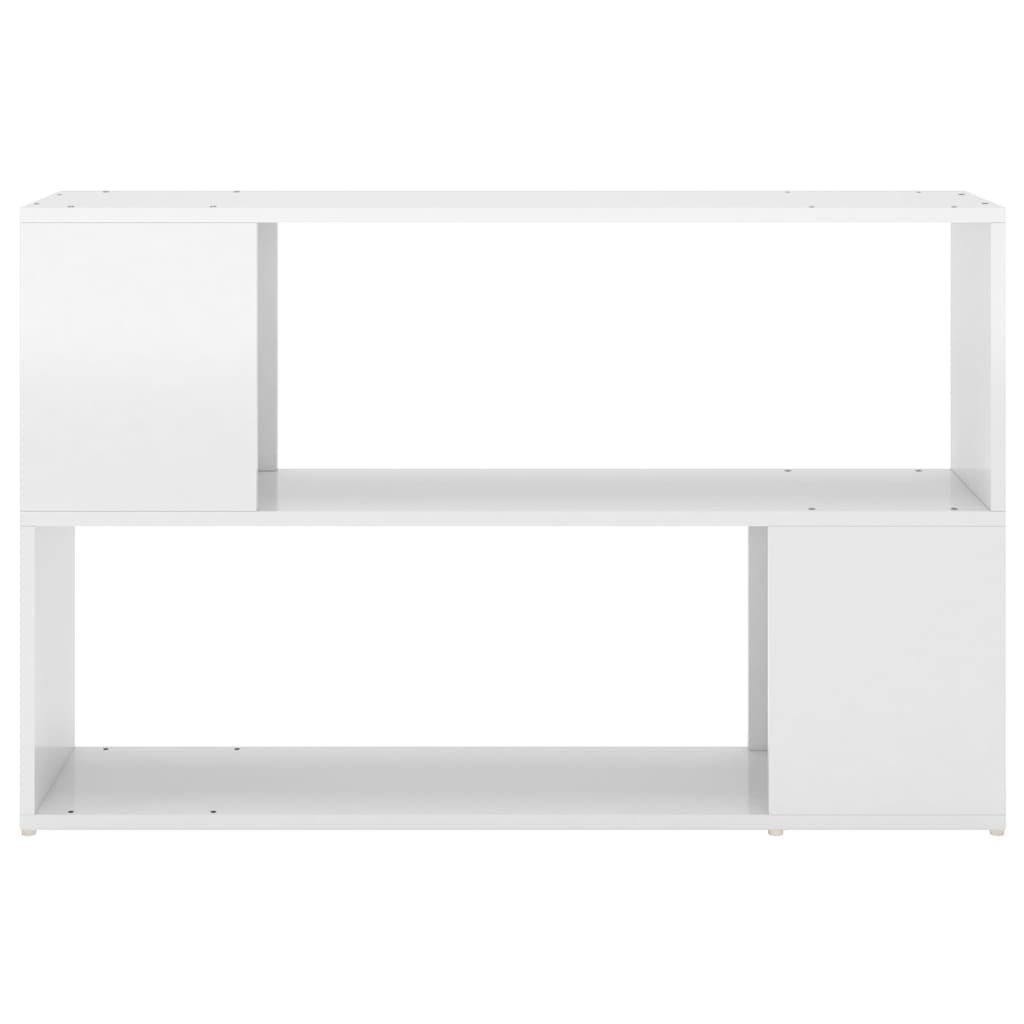 vidaXL Bücherregal cm 1-tlg. Holzwerkstoff, Bücherregal Hochglanz-Weiß 100x24x63