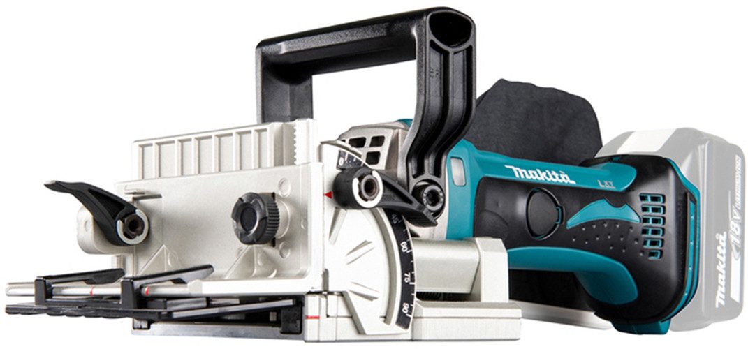 Makita Nutfräse DPJ180Z, für Zimmerleute und Einrichtungsmonteure, ohne Akku und Ladegerät