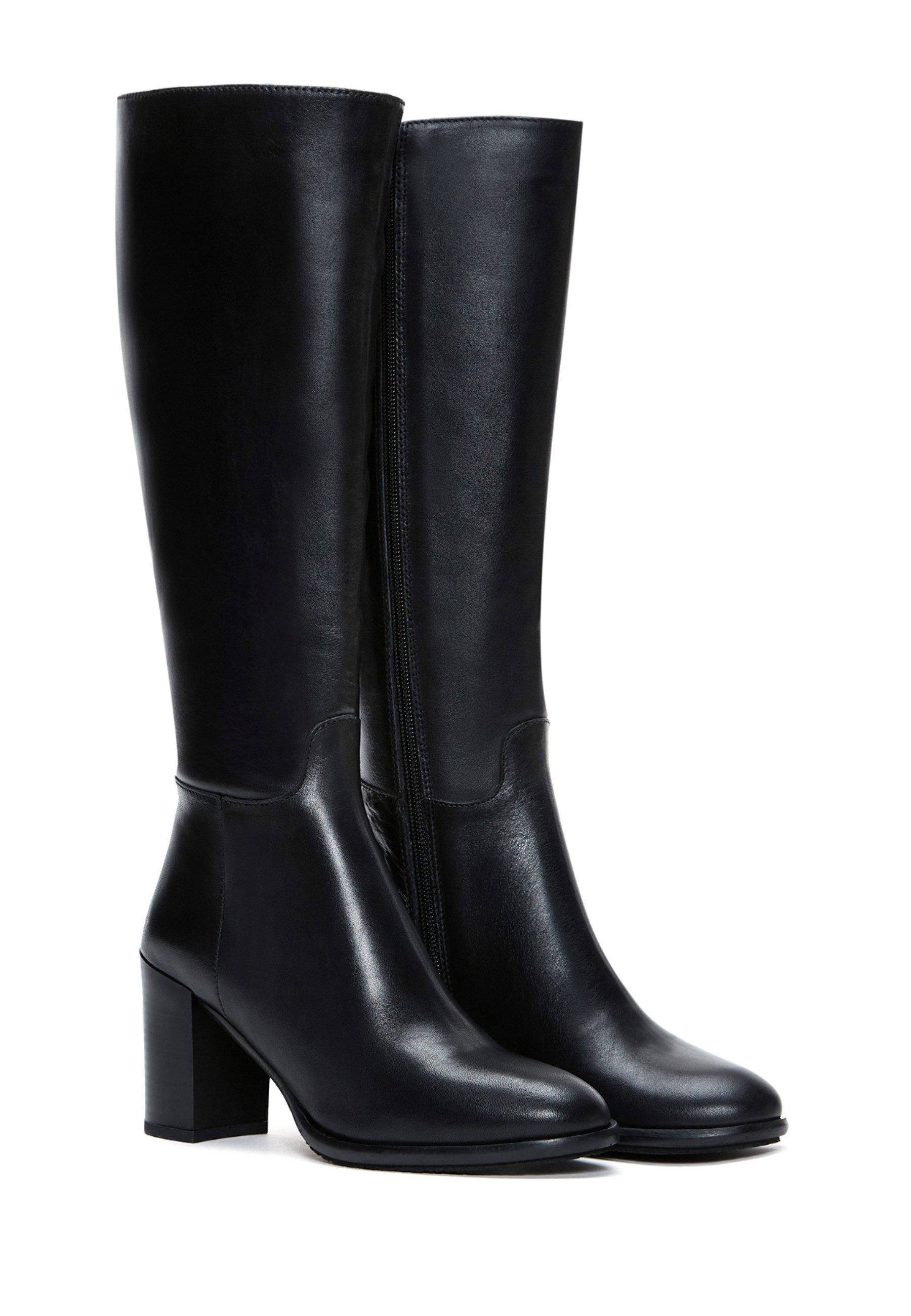 Derimod Absatzstiefel aus Leder Bootsschuh Reißverschluss, Lederfutter, TPU Sohle, Absatz 8,5 cm