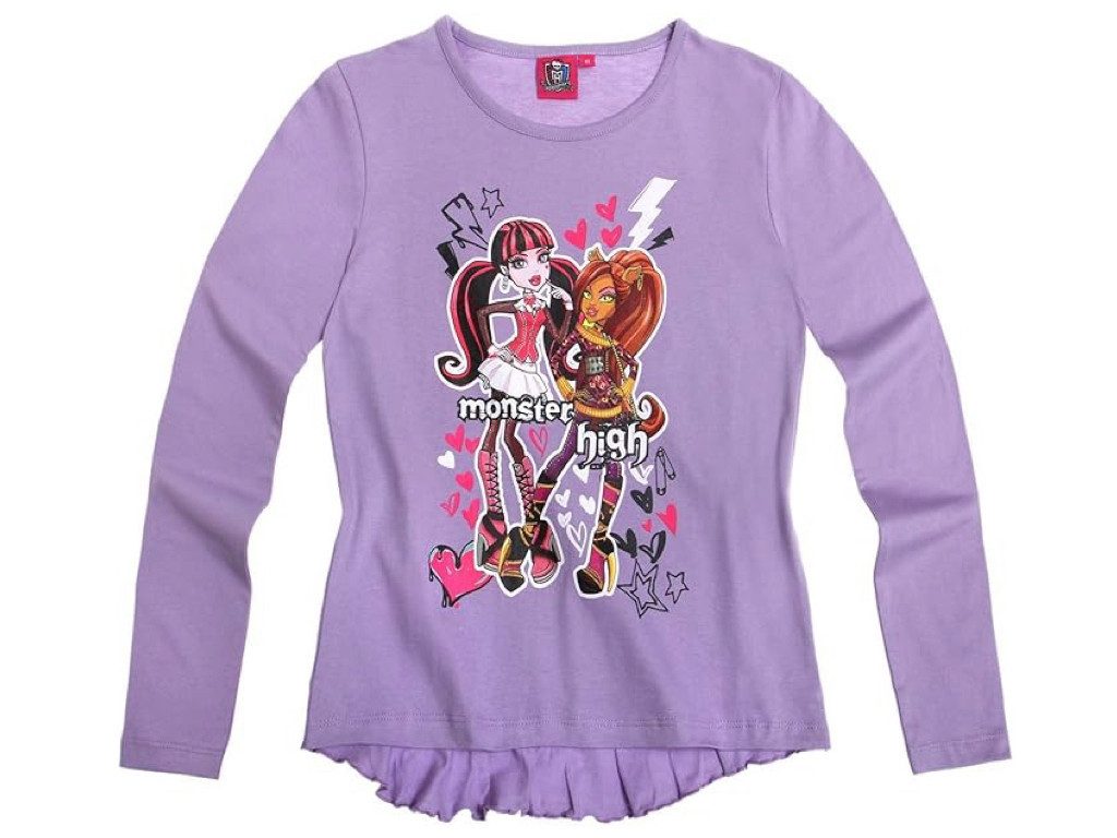 Monster High Langarmshirt in verschiedenen Farben und Größen