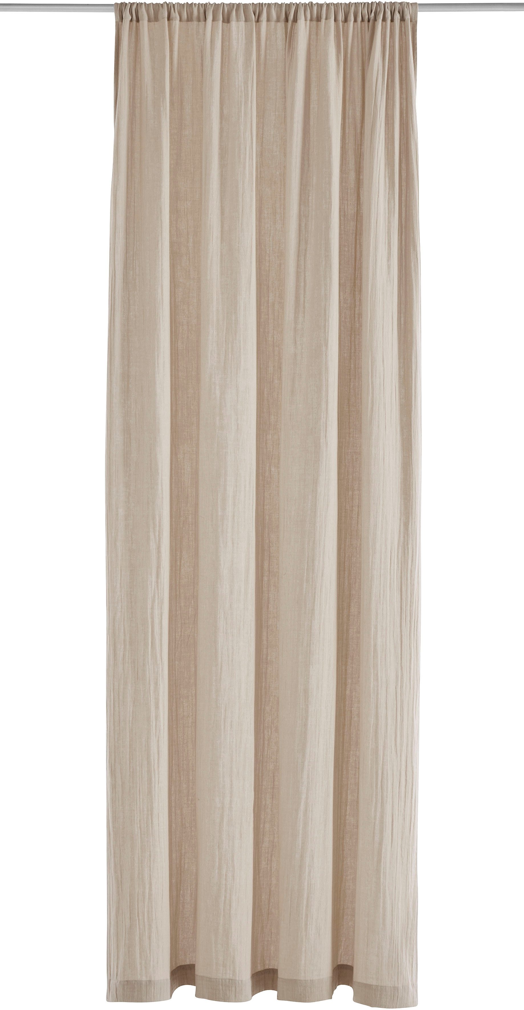 LeGer Home by Lena Gercke Gardine Hevin, Musselin Vorhang, blickdichte Gardine (1 St), Stangendurchzug, blickdicht, natürliche, moderne Gardine in schönem Musse – Bild 2 von 5