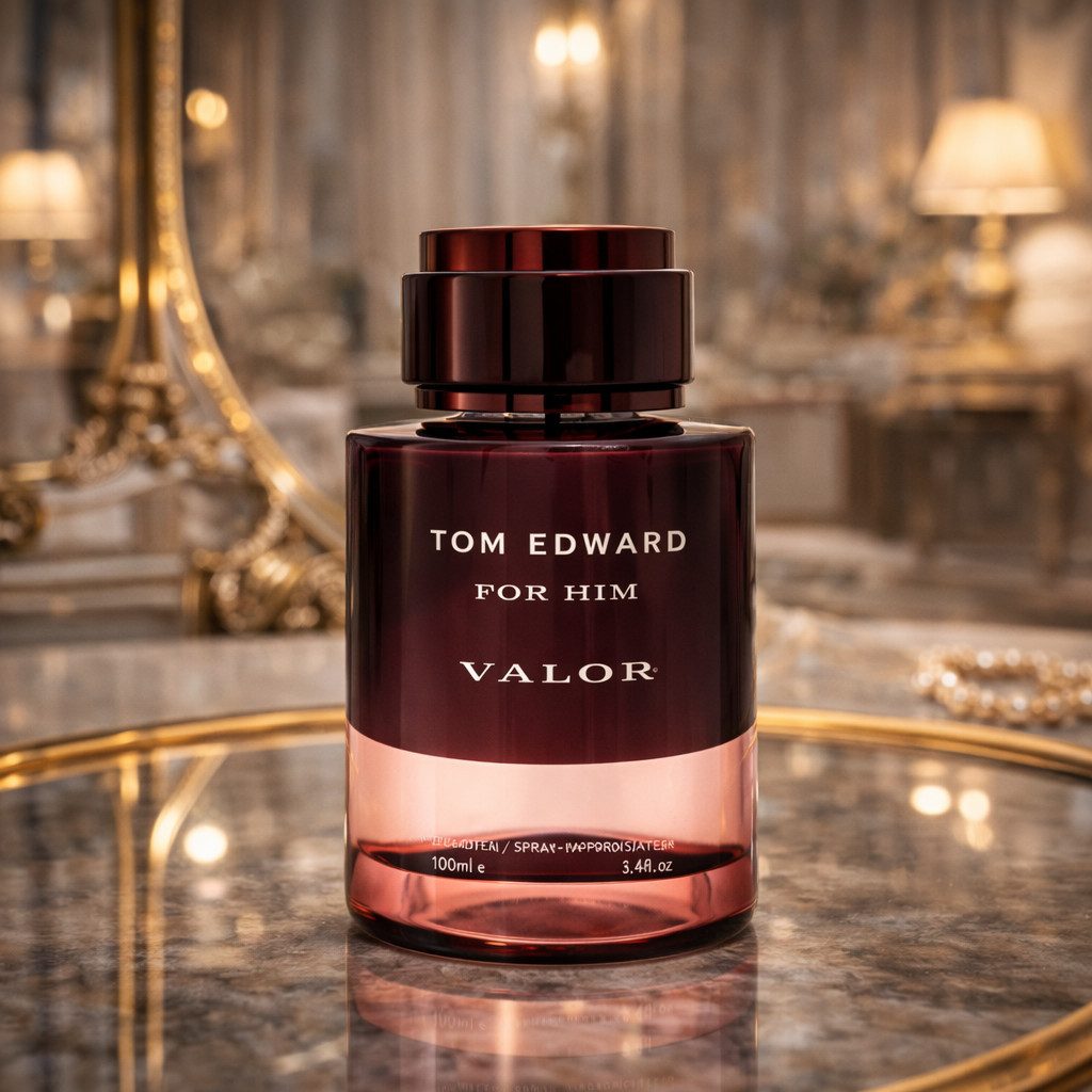TOM EDWARD Eau de Parfum Tom Edward Valor for Him Herrenduft Würzig Holzig Orientalisch 100 ml, 1-tlg., Hergestellt in UK, Luxuriöser Herrenduft, Langanhaltend
