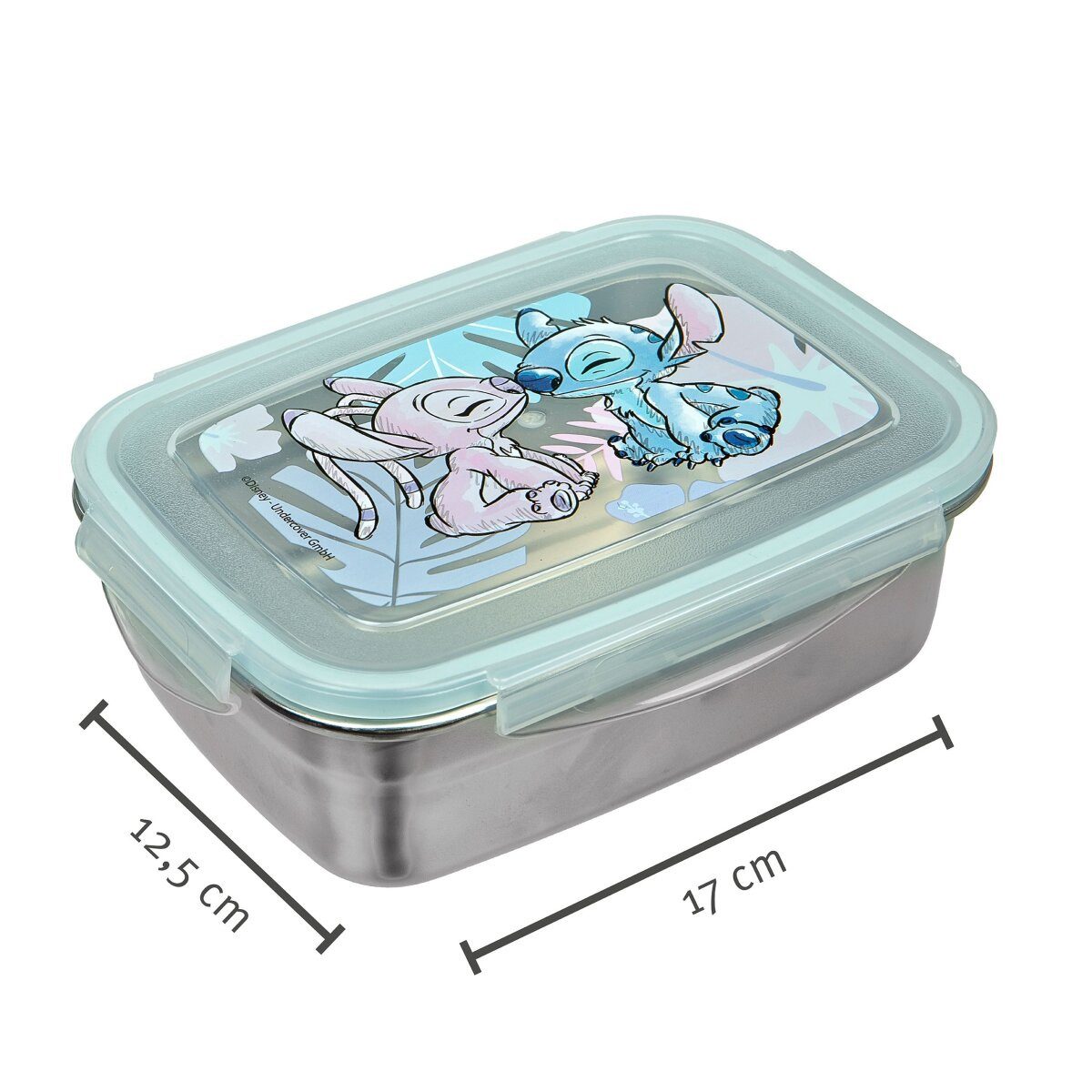 Lilo & Stitch Lunchbox Disney Stitch Brotdose mit Gummidichtung Edelstahl 550ml, 18/8 Edelstahl, (1-tlg)