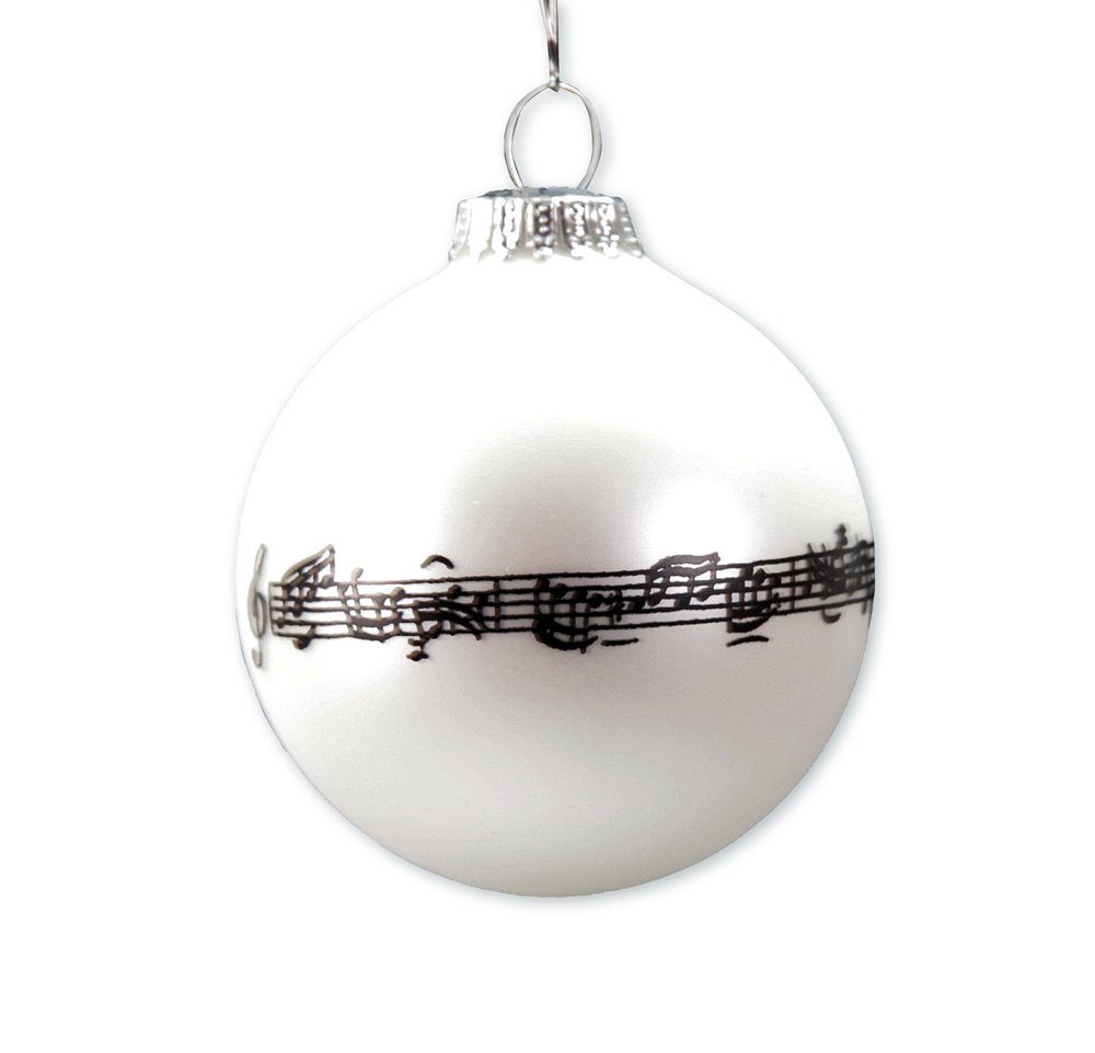 mugesh Weihnachtsbaumkugel Weihnachtskugel Notenlinie, für Musiker