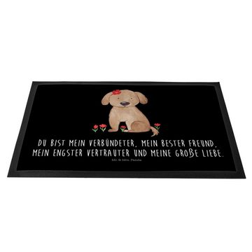 Fußmatte Hund Hundedame - Schwarz - Geschenk, Türmatte, Frauchen, Türvorleger, Mr. & Mrs. Panda, Höhe: 0.6 mm
