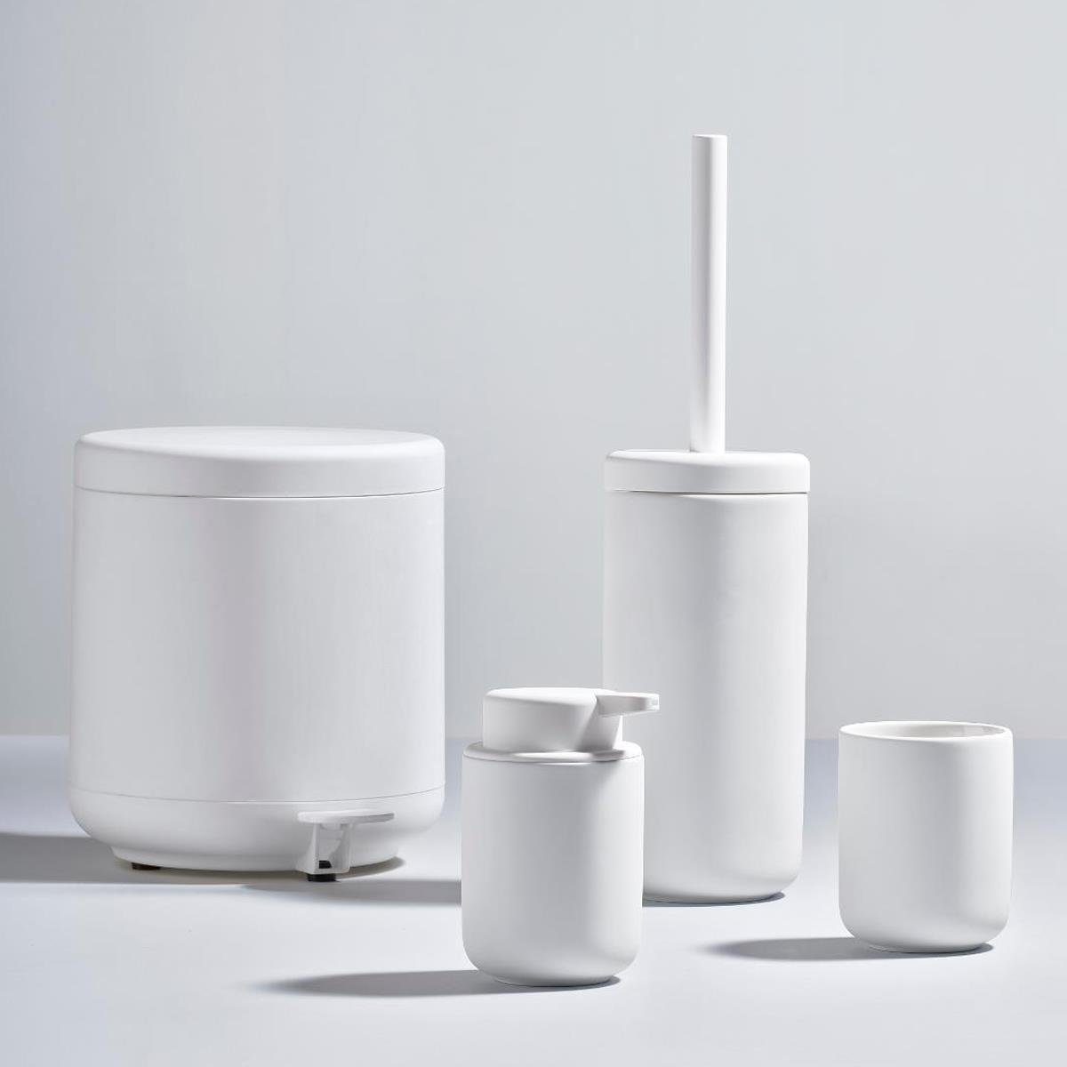 UME Weiß, Zone Denmark WC-Reinigungsbürste Toilettenbürste ZONE mit WC, Soft-Touch, Keramik (Set)
