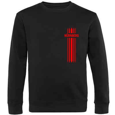 multifanshop Sweatshirt Nürnberg - Streifen - Pullover