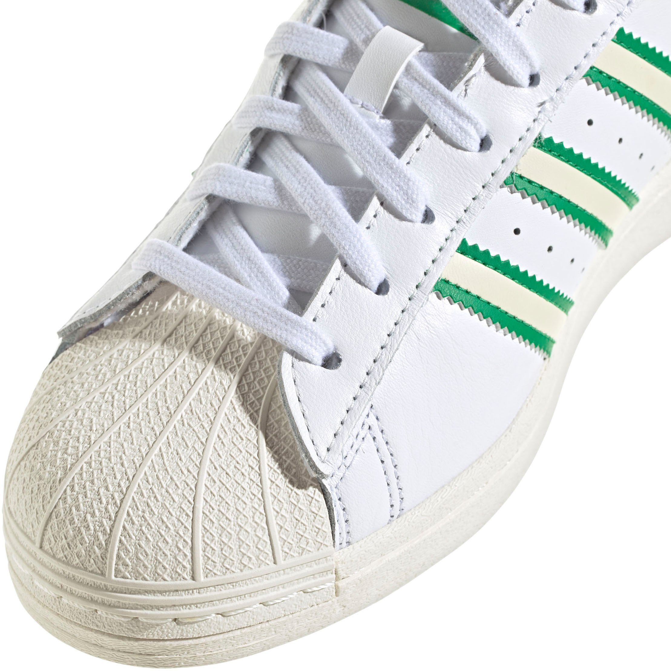 SUPERSTAR adidas Sneaker weiß-grün Originals