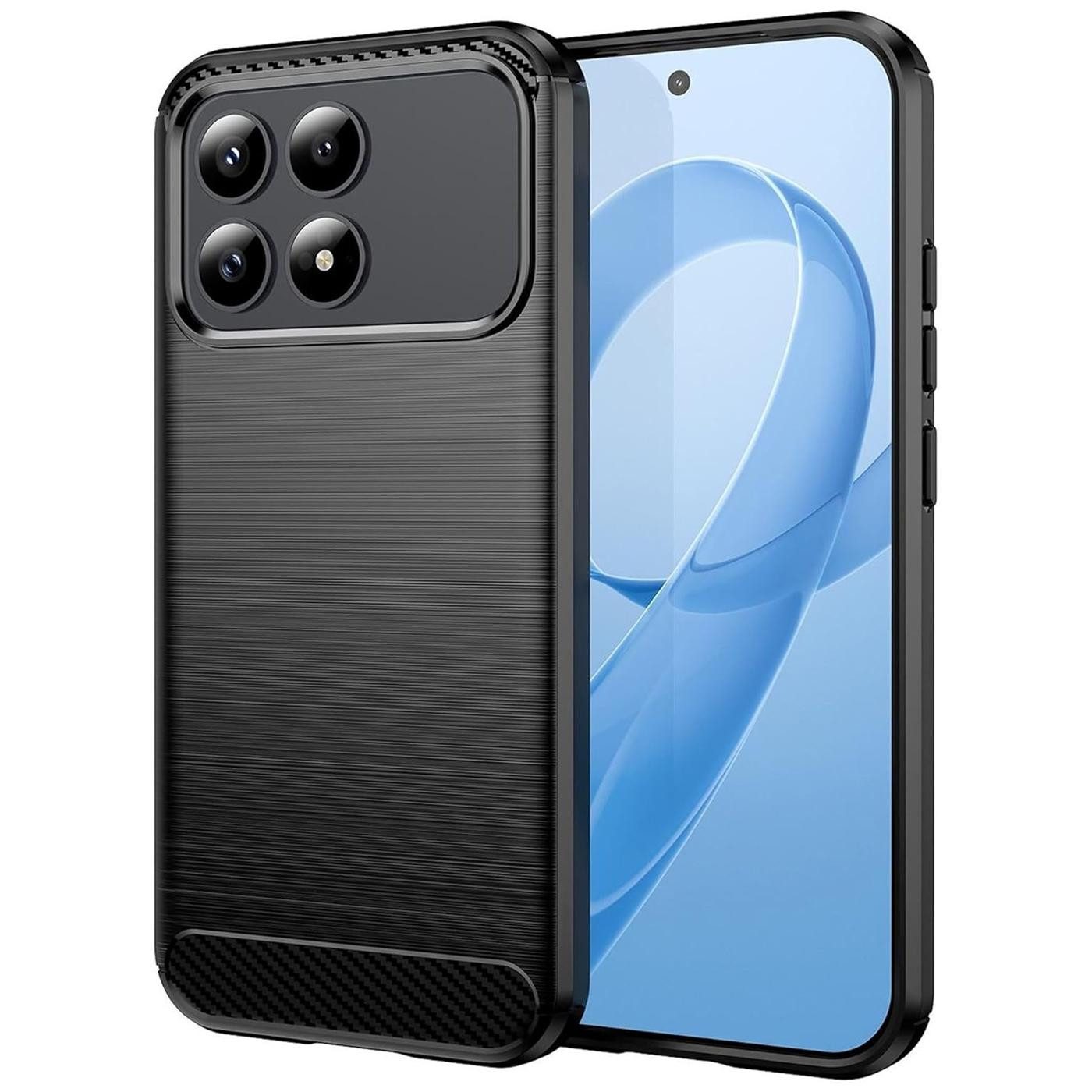 CoolGadget Handyhülle Carbon Handy Hülle für Xiaomi Poco F8 Pro 6,59 Zoll, robuste Telefonhülle Case Schutzhülle für Xiaomi Poco F8 Pro Hülle