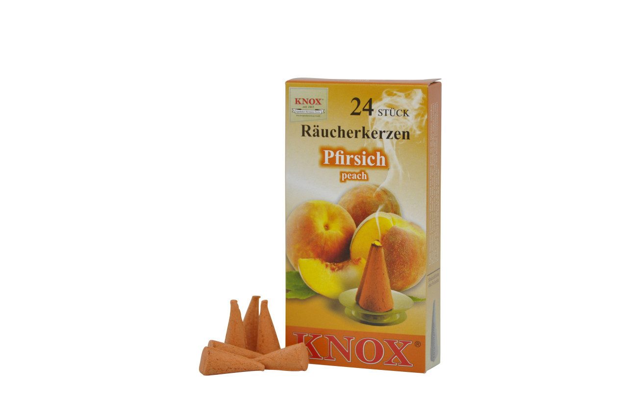 KNOX Räucherhaus Knox Räucherkerzen Pfirsich 24 Stück