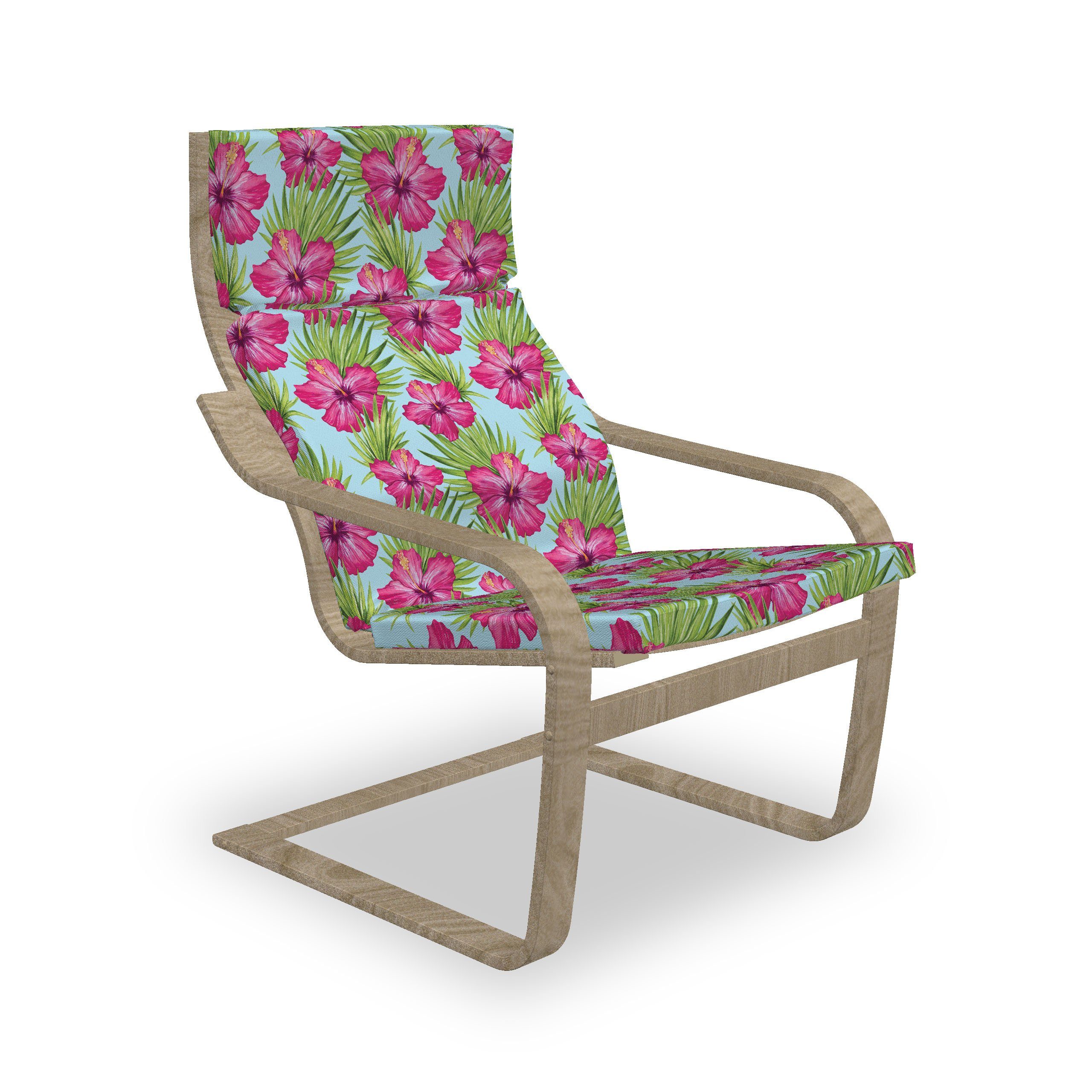 Abakuhaus Stuhlkissen Sitzkissen mit Stuhlkissen mit Hakenschlaufe und Reißverschluss, Aloha Von Hand gezeichnet Sommer-Muster