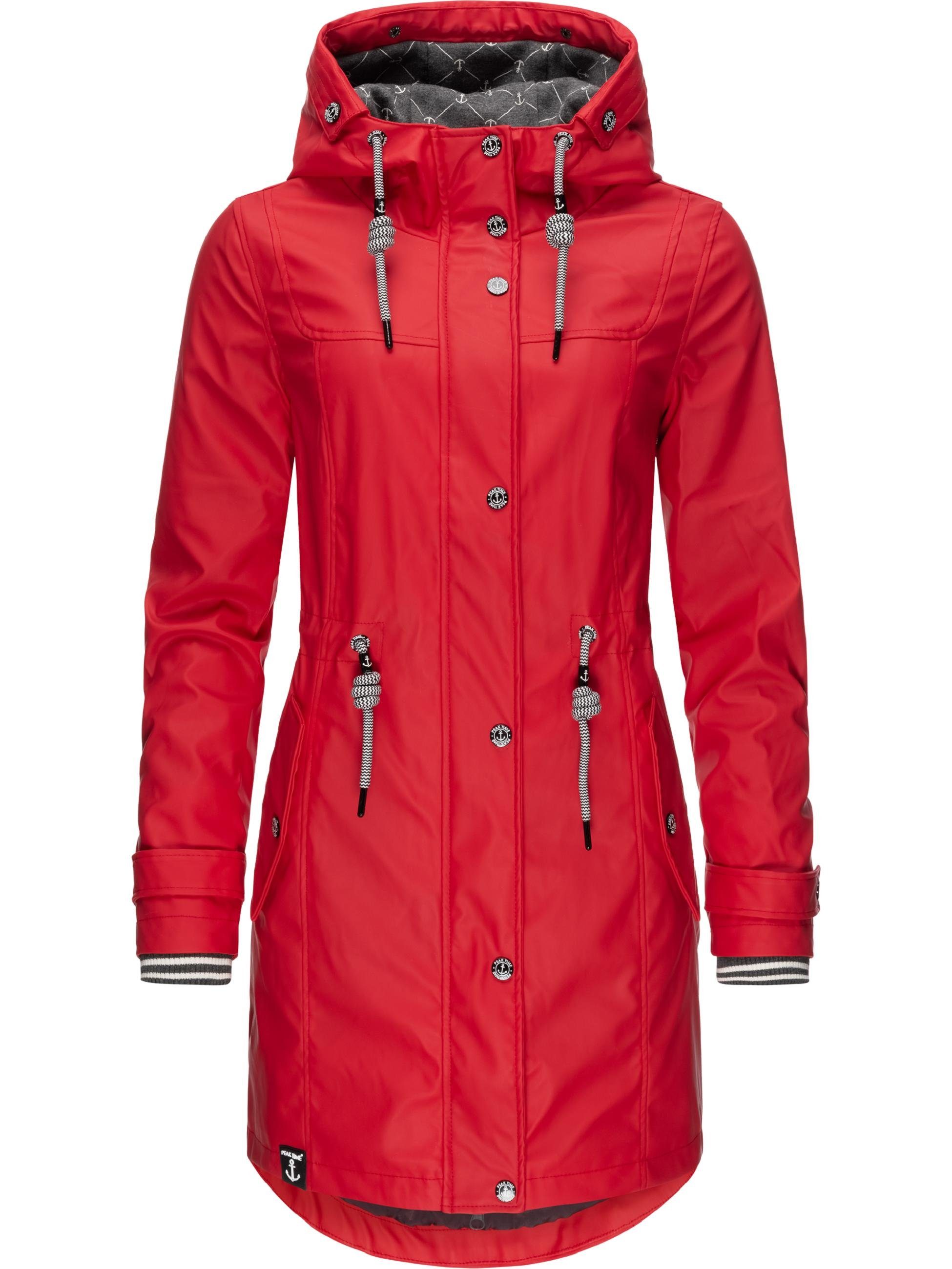 PEAK TIME Parka L60041 stylisch taillierter Regenmantel für Damen