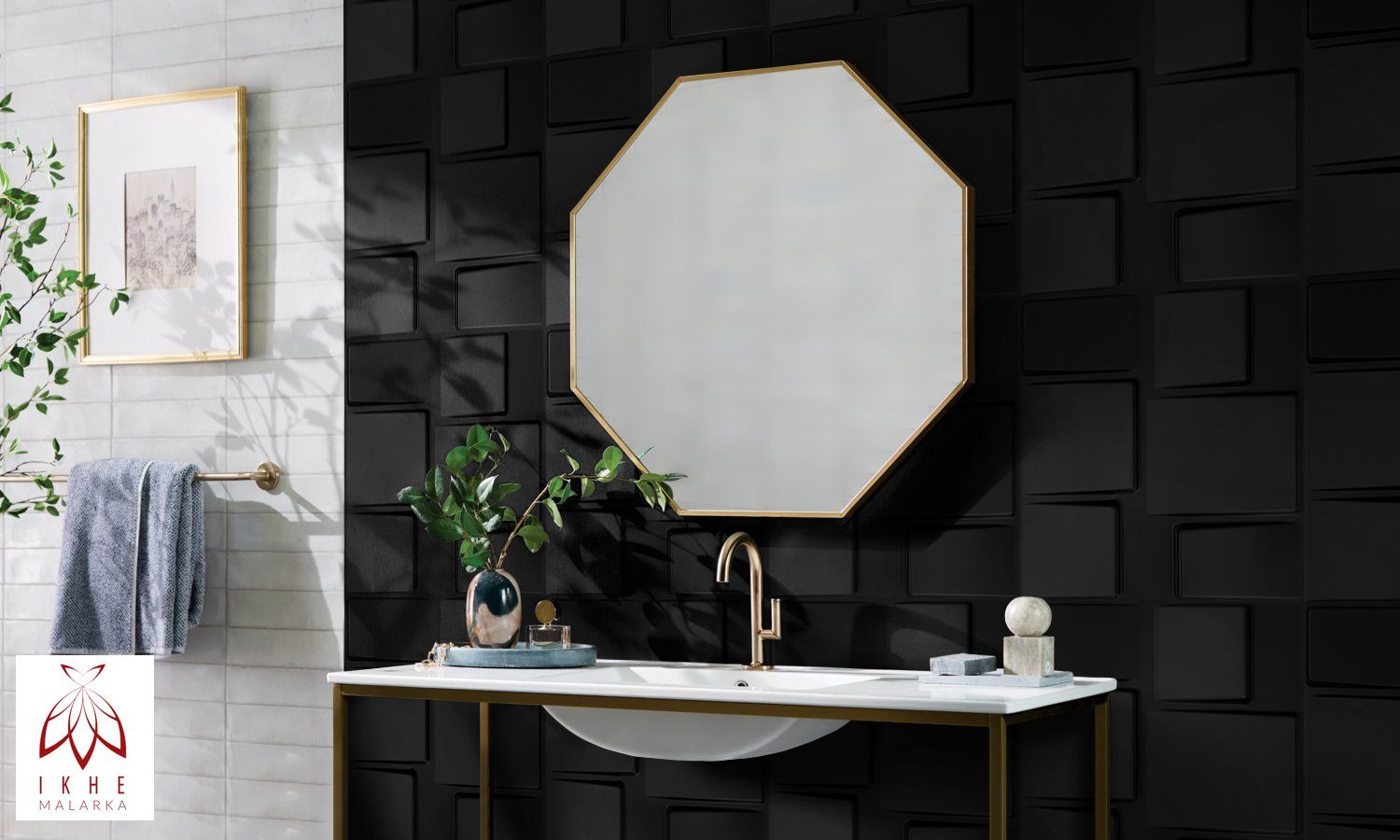 IKHEMalarka 3D Wandpaneel 3D Paneele PVC Kunststoffpaneele, BxL: 50,00x50,0 günstig online kaufen