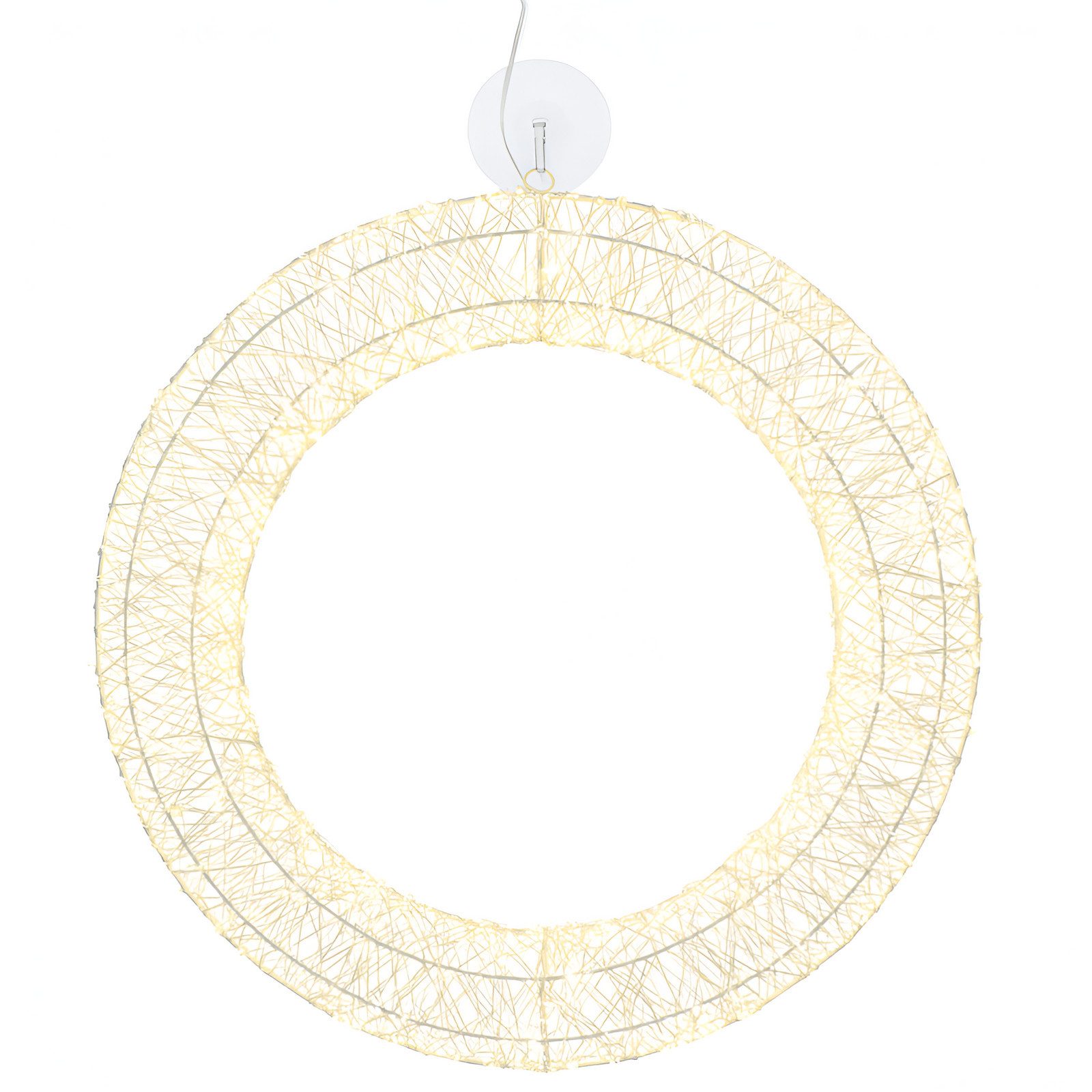 BURI Lichterkette LED Lichterkranz 50cm mit Timer warmweiß Drahtkranz Weihn günstig online kaufen