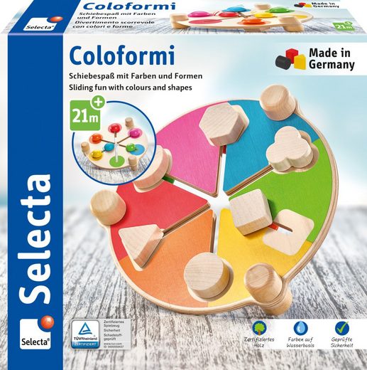 Selecta Motorikbrett »Coloformi, Schiebespaß mit Farben und Formen, 19,5 cm«, Made in Germany