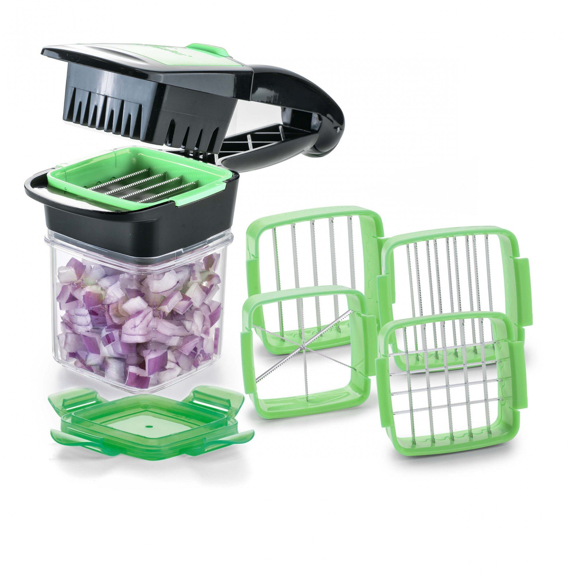 Gemüseschneider Genius Nicer Dicer Quick 7 teilig Set Brombeere