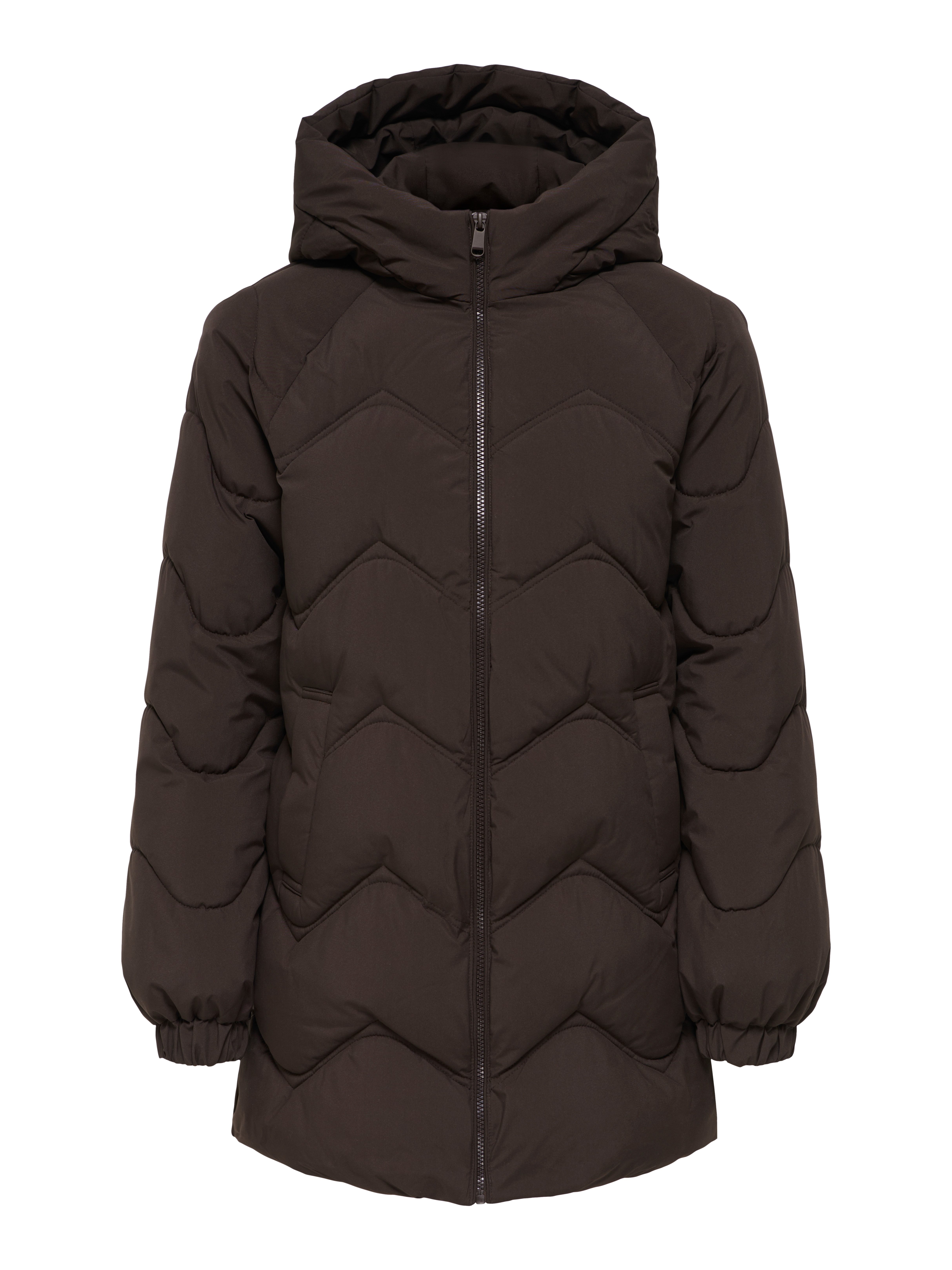 JDY Steppjacke JDYPOWER LONG HOOD PUFFER OTW HAB Kunstfaser