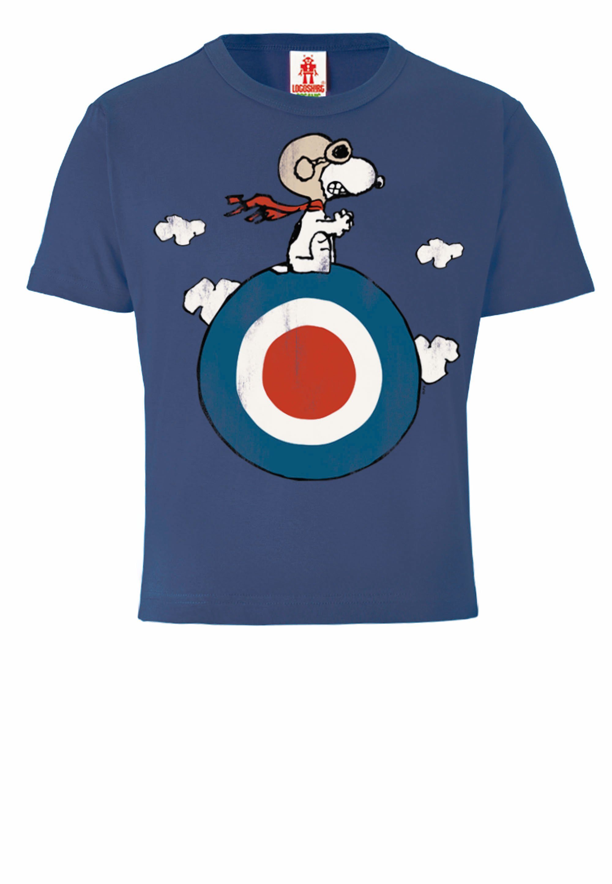 LOGOSHIRT T-Shirt Peanuts - Snoopy Print mit lizenziertem