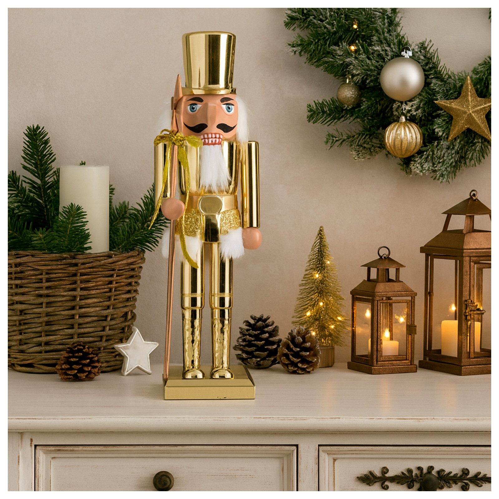 HTI-Living Weihnachtsfigur Nussknacker Gold (Stück, 1 St., 1 Nussknacker), günstig online kaufen