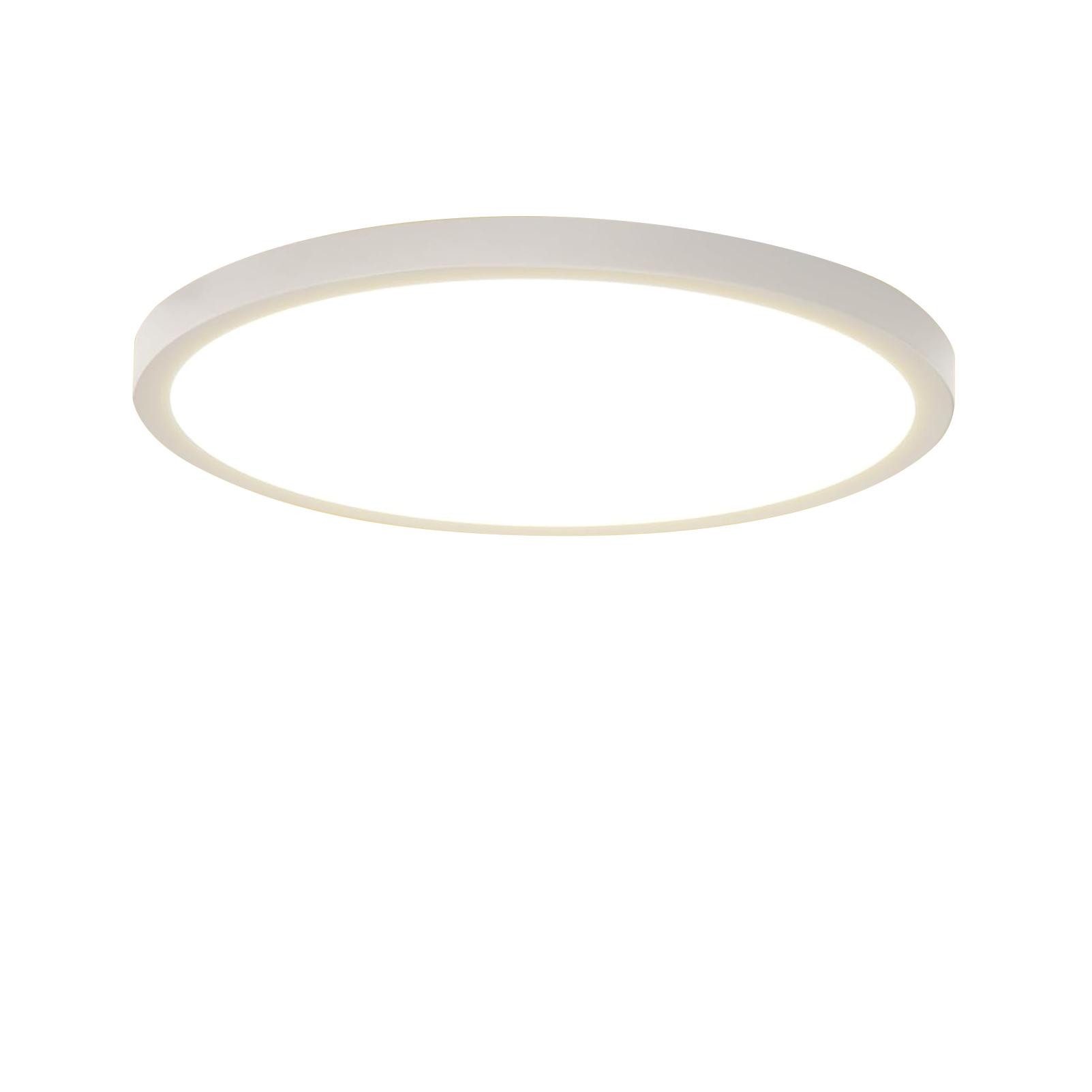 ZMH LED Deckenleuchte Wohnzimmer Rund Flach 24W Deckenlampe Modern für Schlafzimmer, Augenschutz, Einfache Installtion, LED fest integriert, Warmweiß, Leicht zu reinigen Spritzwassergeschützt weiß