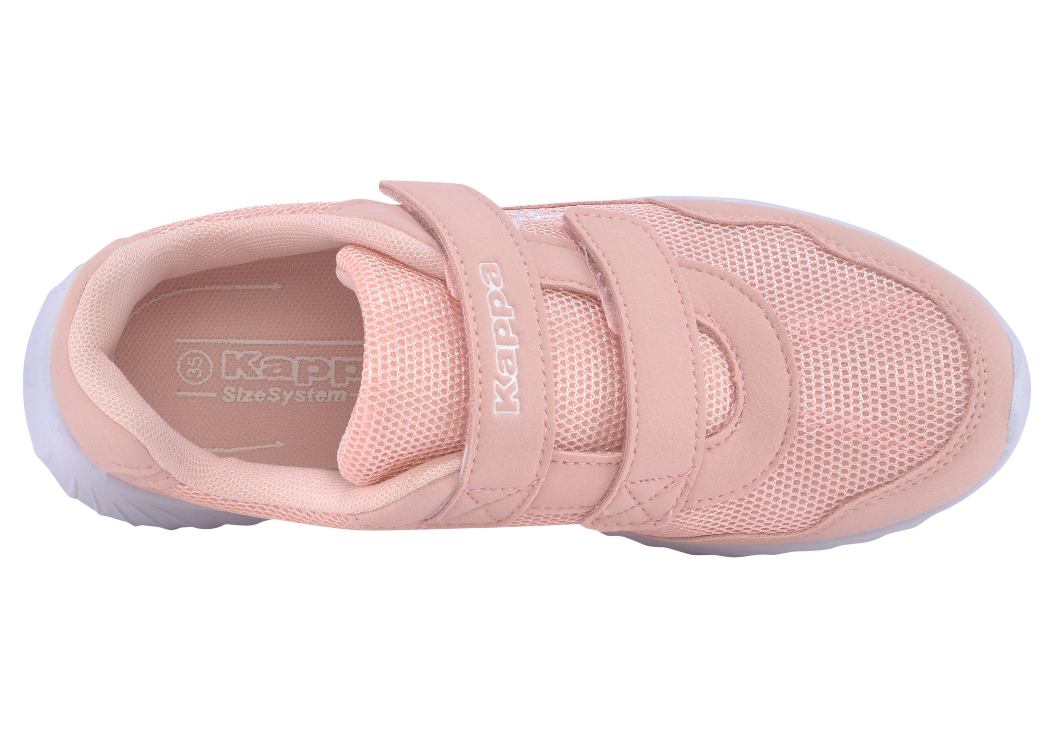 Kappa für Kinder mit Sneaker rosa Klettverschluss